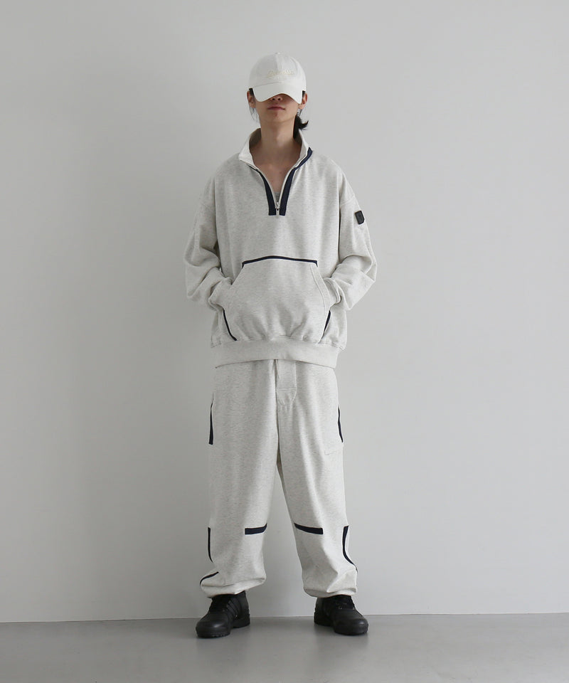 PHINGERIN Tape sweatpants "A:OATMEAL"