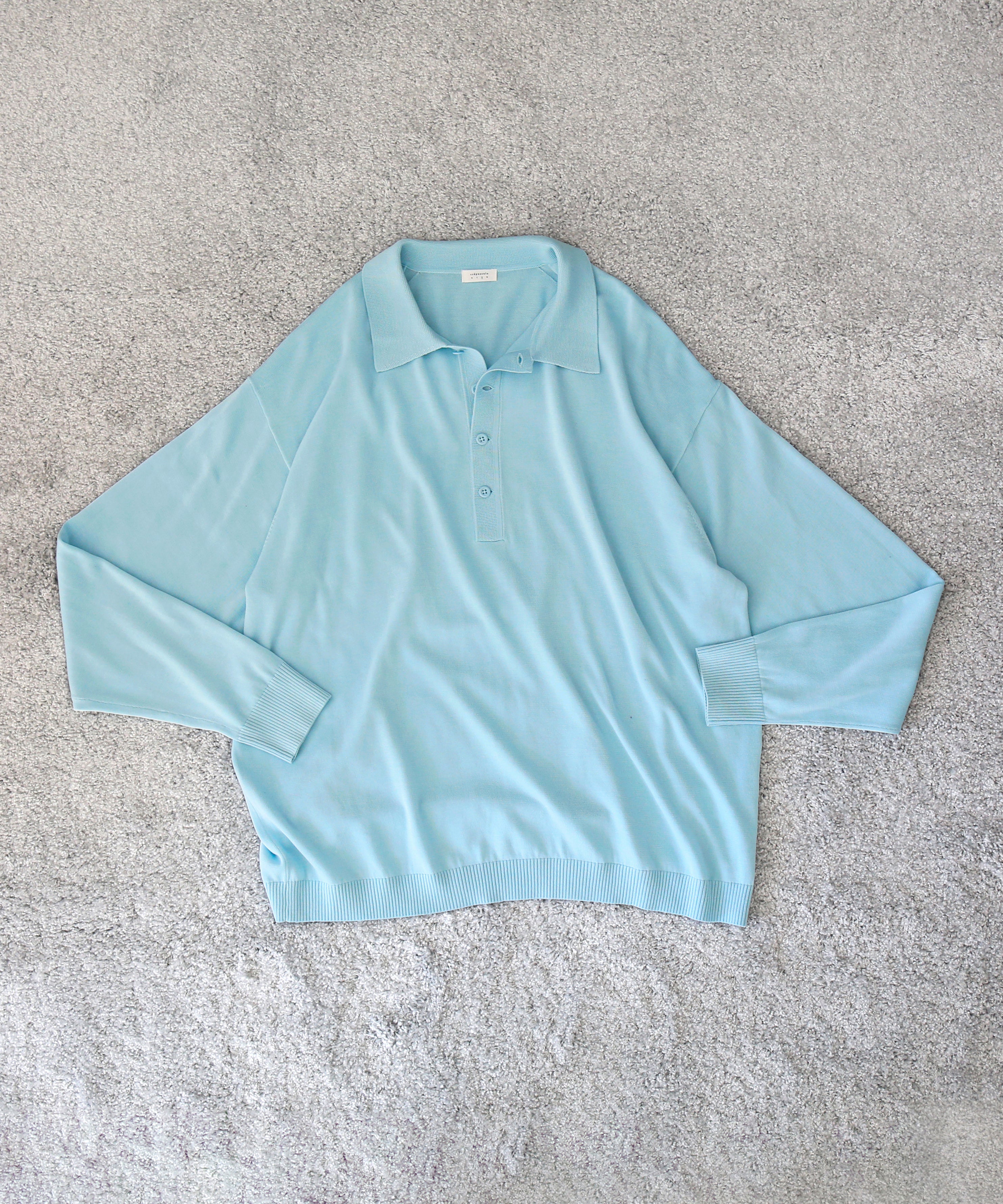 【EXCLUSIVE】crepuscule L/s polo "BLACK"