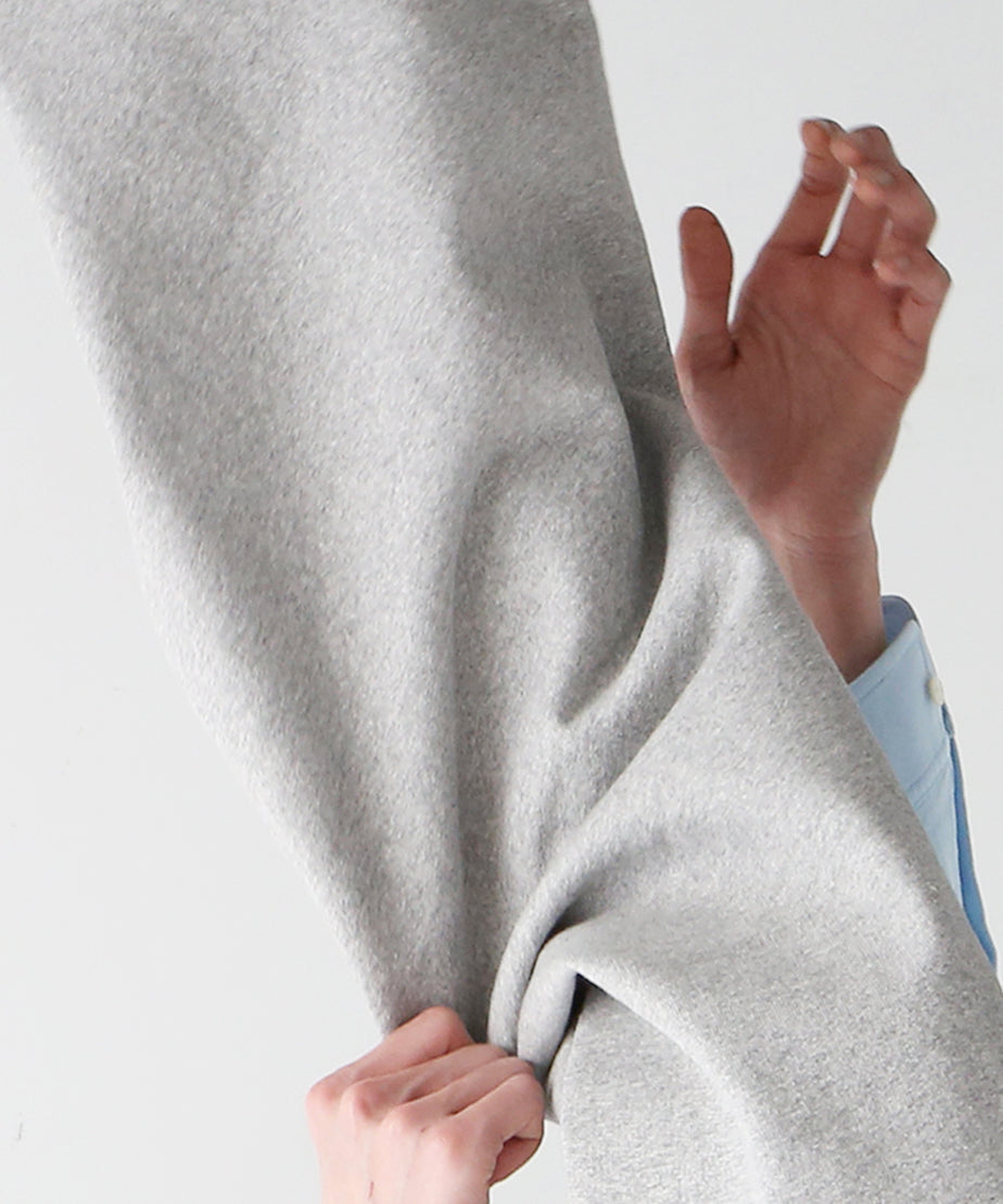 OPPOSE DUALITY Twist sweat pants "LIGHT GRAY"