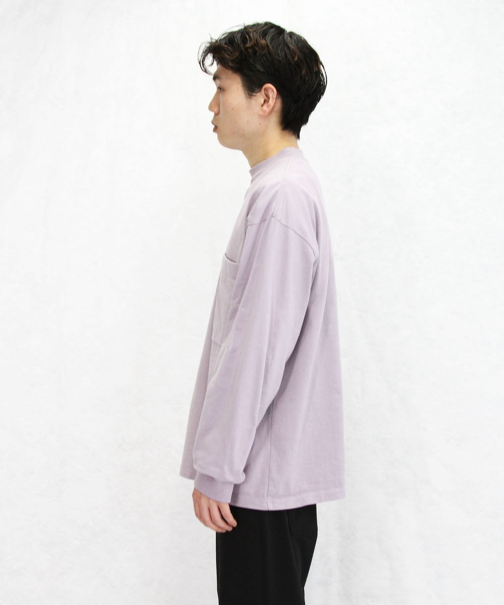 【EXCLUSIVE】crepuscule Mock neck  l/s tee "L.PURPLE"