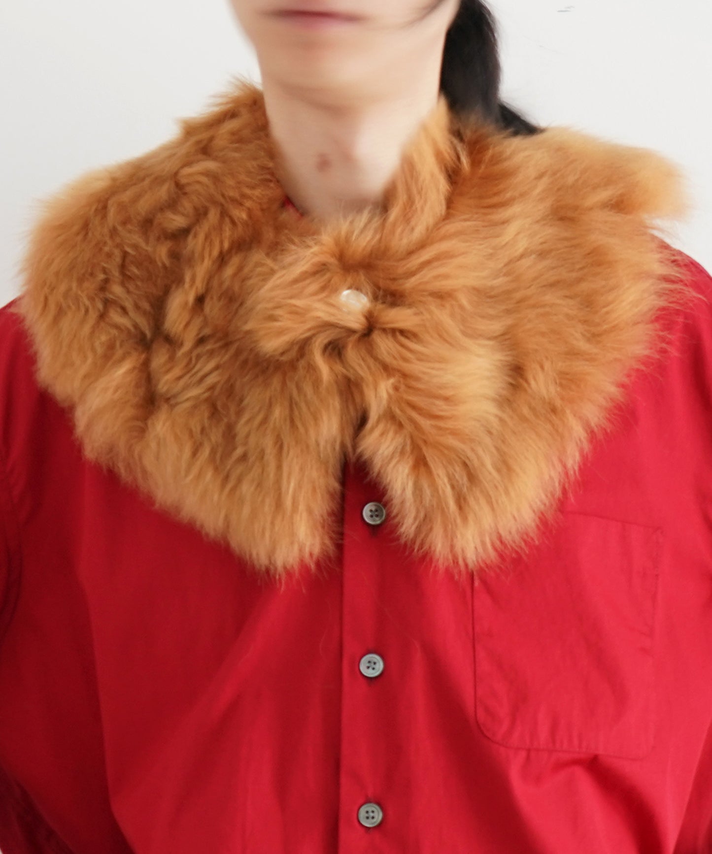 sefr Lakita collar "WARM SHEARLING BROWN"