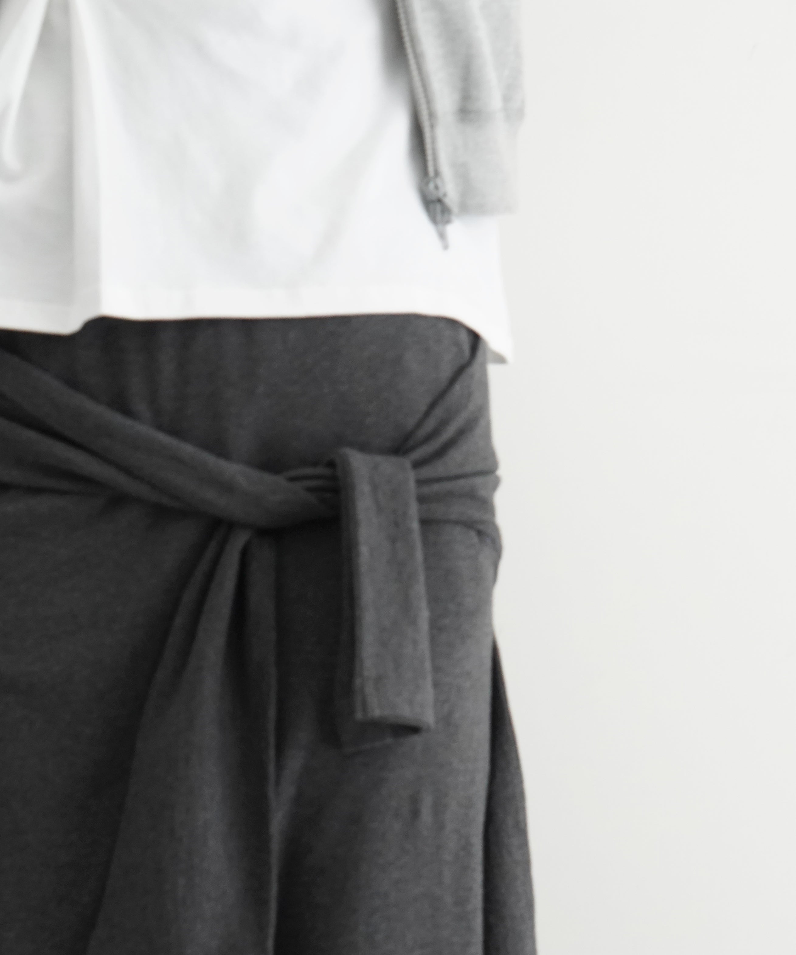 OUR LEGACY SASH SKIRT "DARK GREY MELANGE JERSEY"