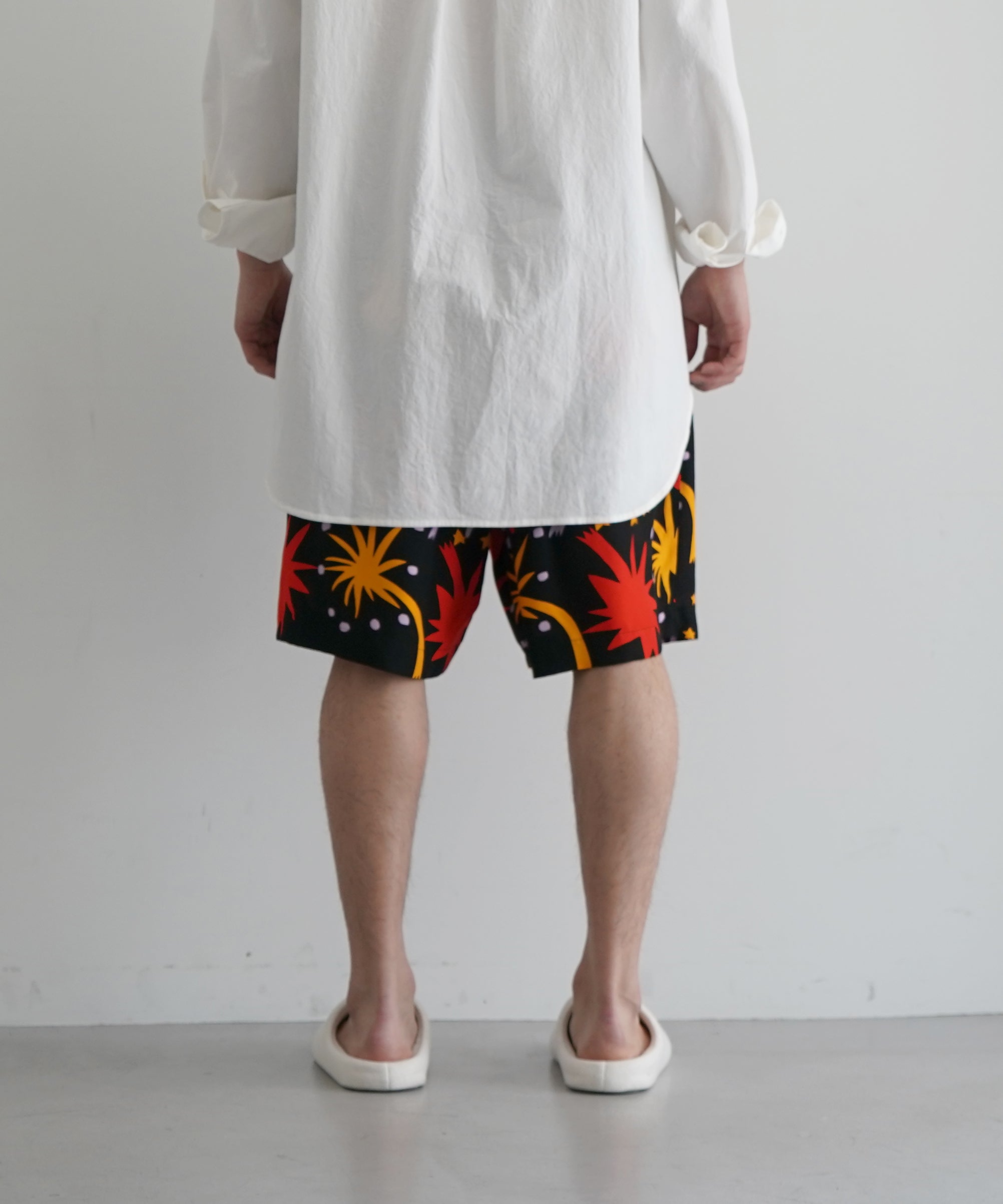 COTTON PAN 花火 レーヨンパンツ "RED"