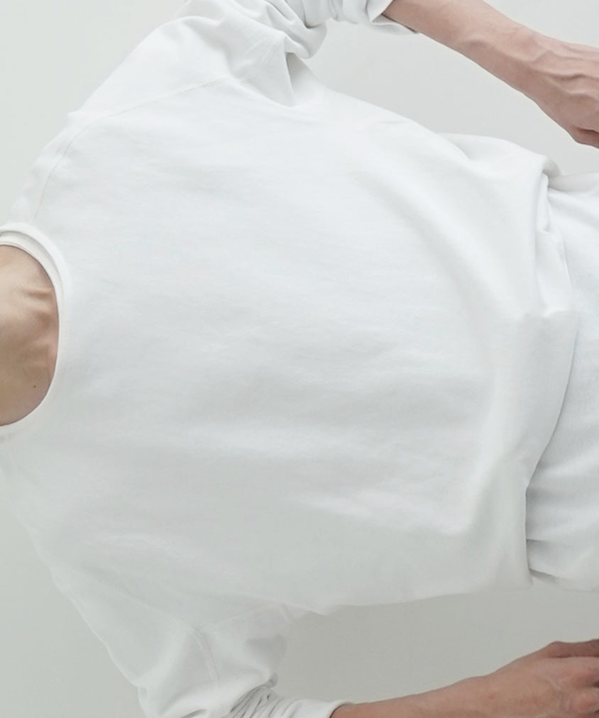 OPPOSE DUALITY Double long sleeve t-shirt "WHITE"