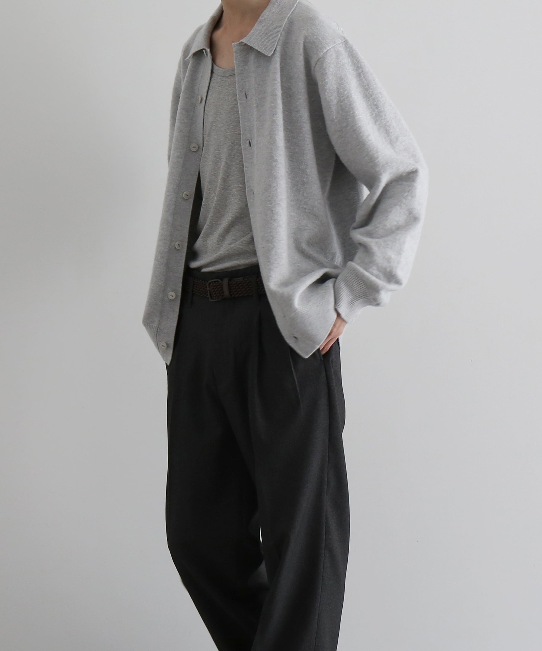 【Pre order】KAIKO Antistasic polo cardigan "L.BLUE"