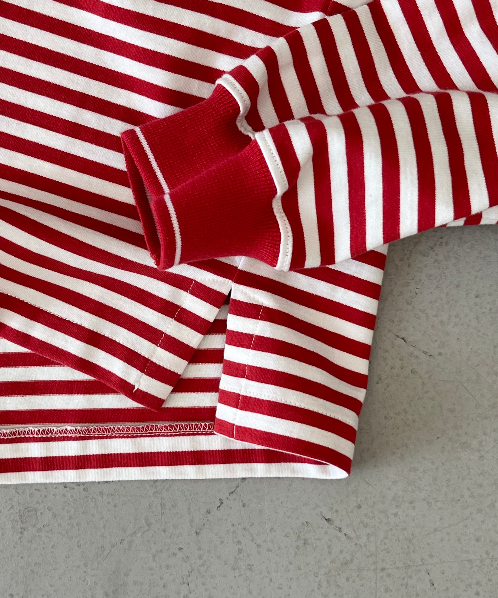 KAIKO Long sleeve border polo shirt "RED"