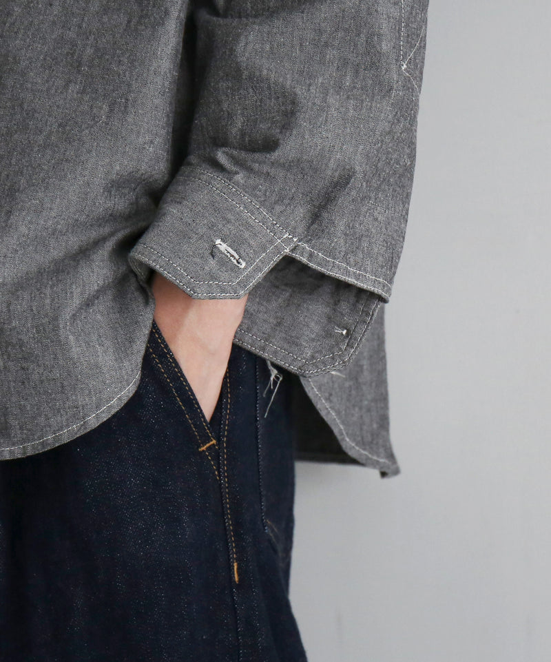 Engineered Garments Work shirt - cotton chambray "GRAY"