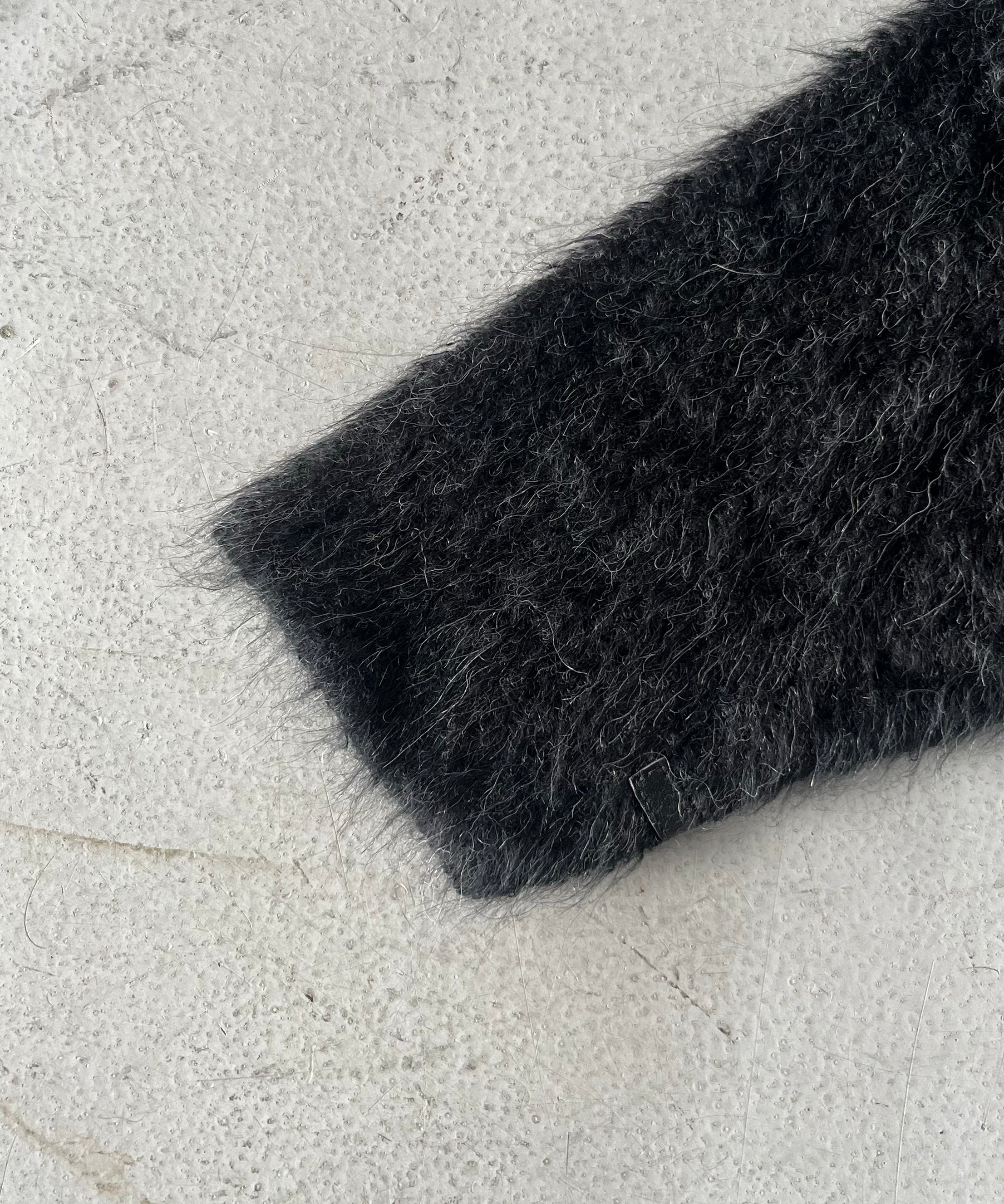 The Inoue Brothers Suri alpaca cardigan "BLACK"