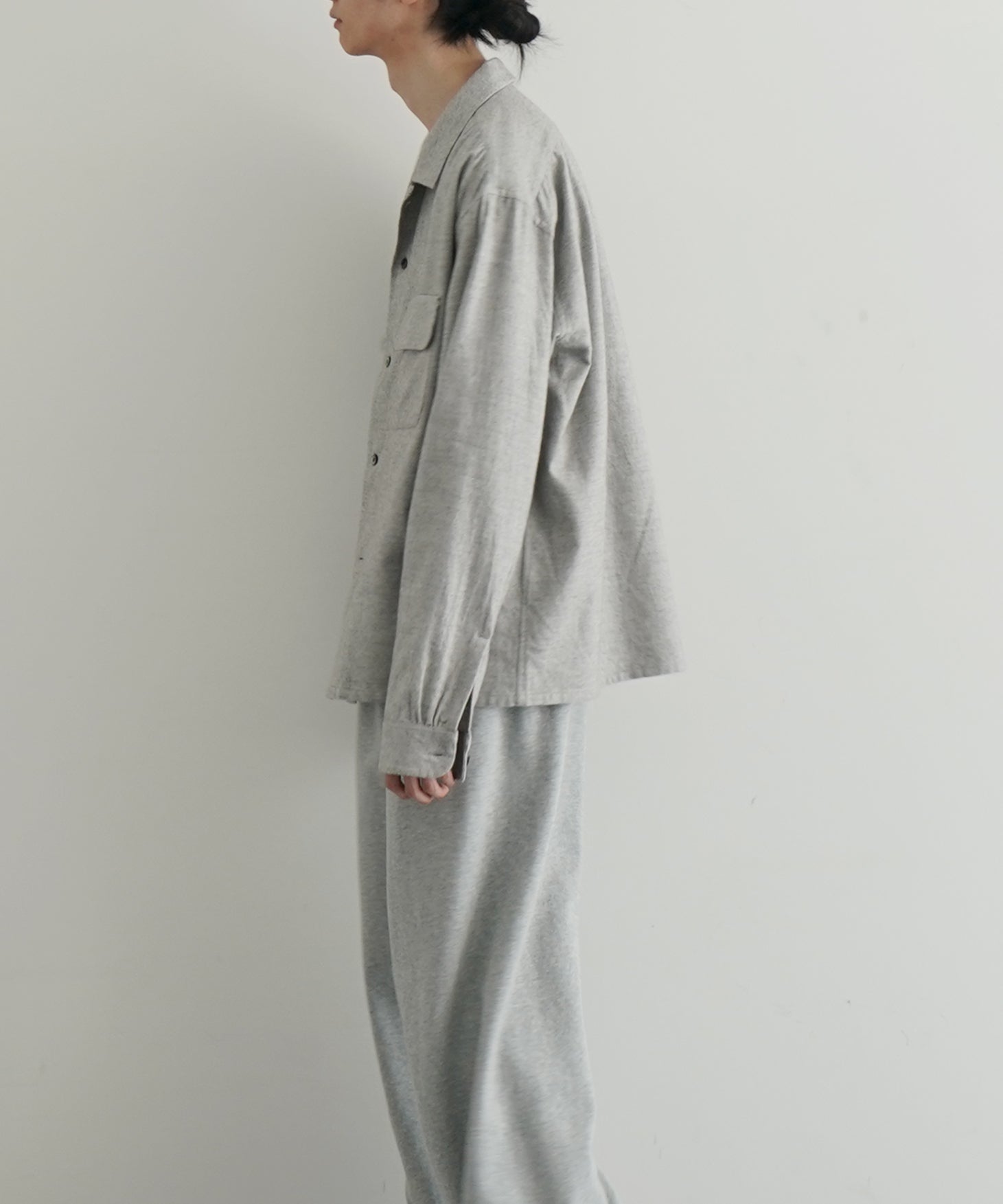 UNUSED Us2526 flannel shirt "GRAY"
