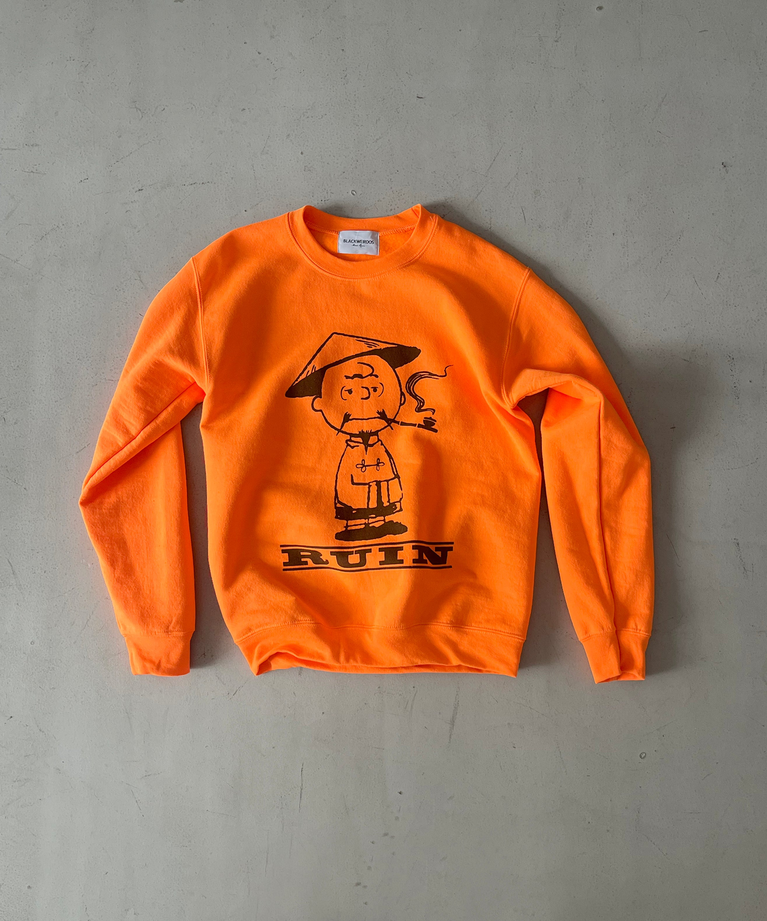 Black Weirdos Charlie crewneck sweatshirt "ORANGE"