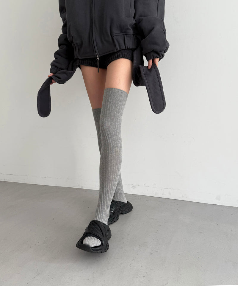 Baserange Overknee socks "GREY MELANGE"