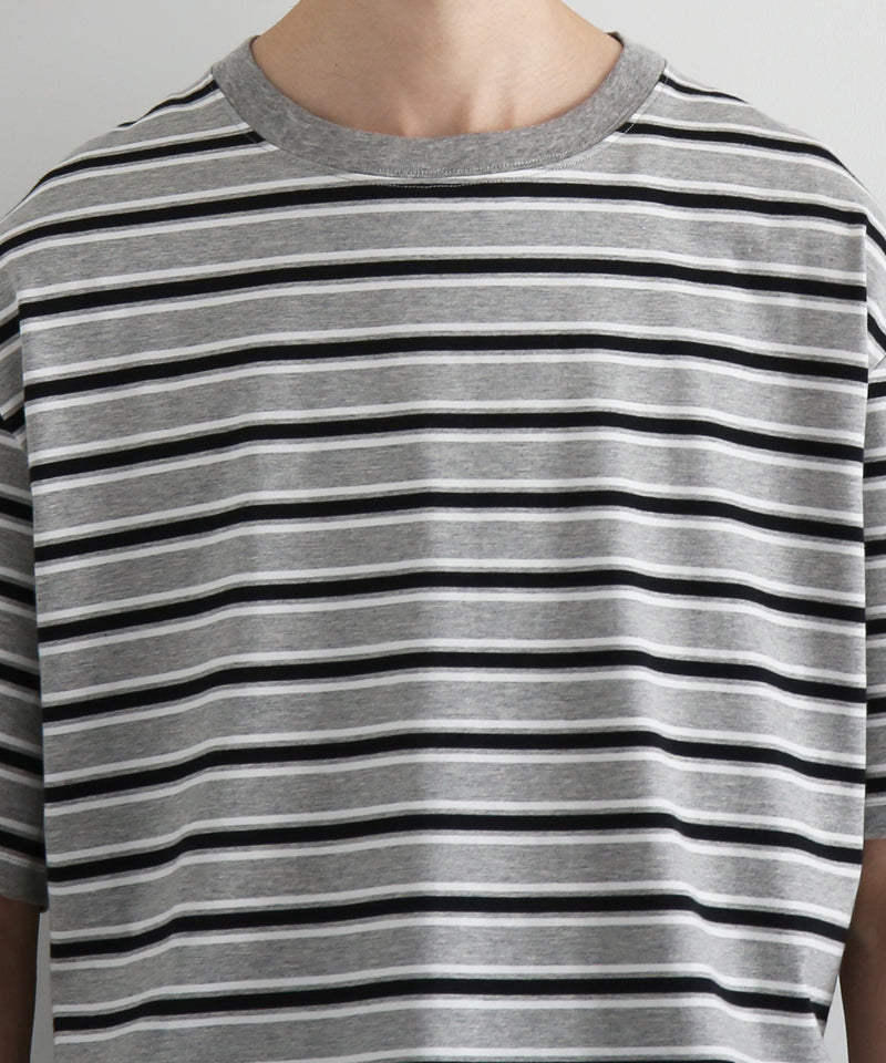 KAIKO C neck border t-shirts "FIGURE"