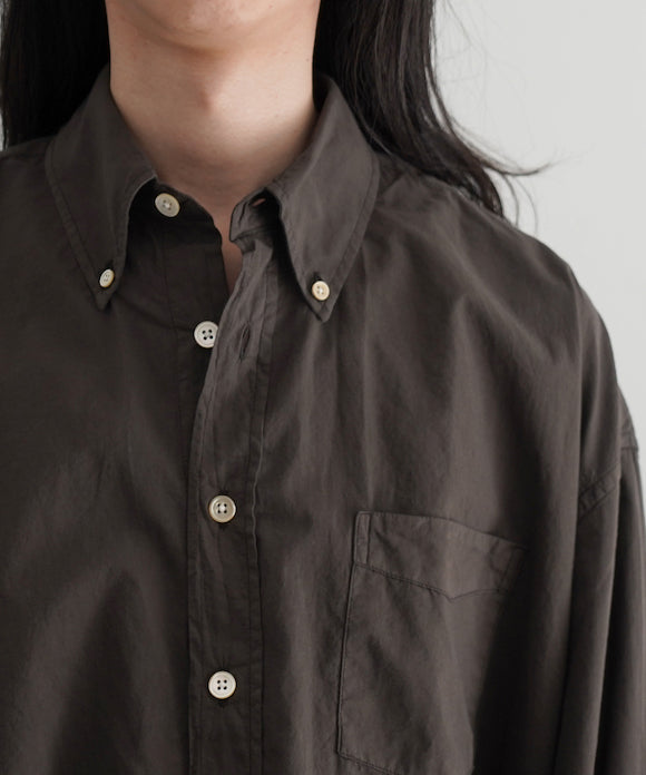 OUR LEGACY BORROWED BD SHIRT "FADED BROWN COTTON VOILE"