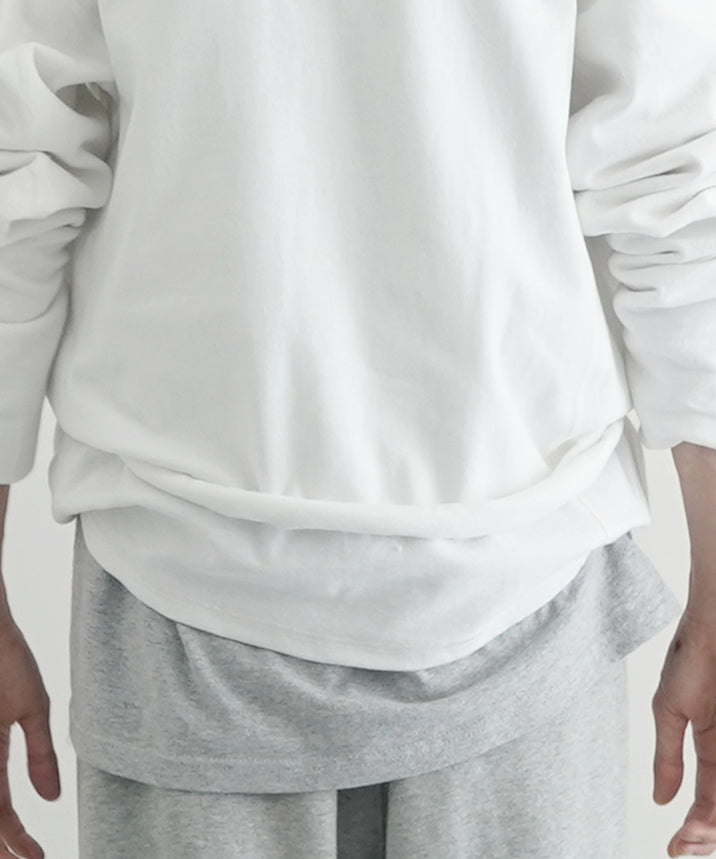 OPPOSE DUALITY Double long sleeve t-shirt "WHITE"