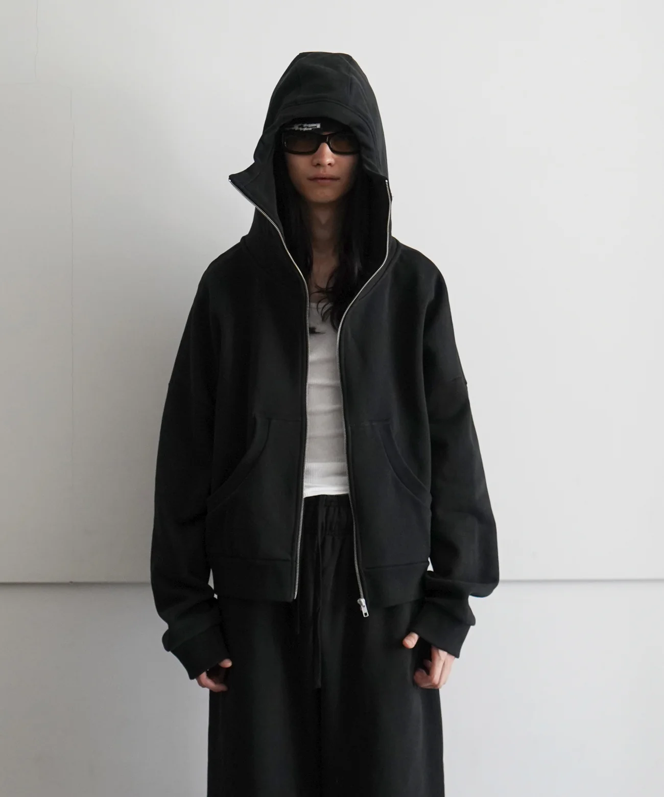 entire studios FULL ZIP WASHED BLACK entire studios FULL ZIP WASHED BLACK