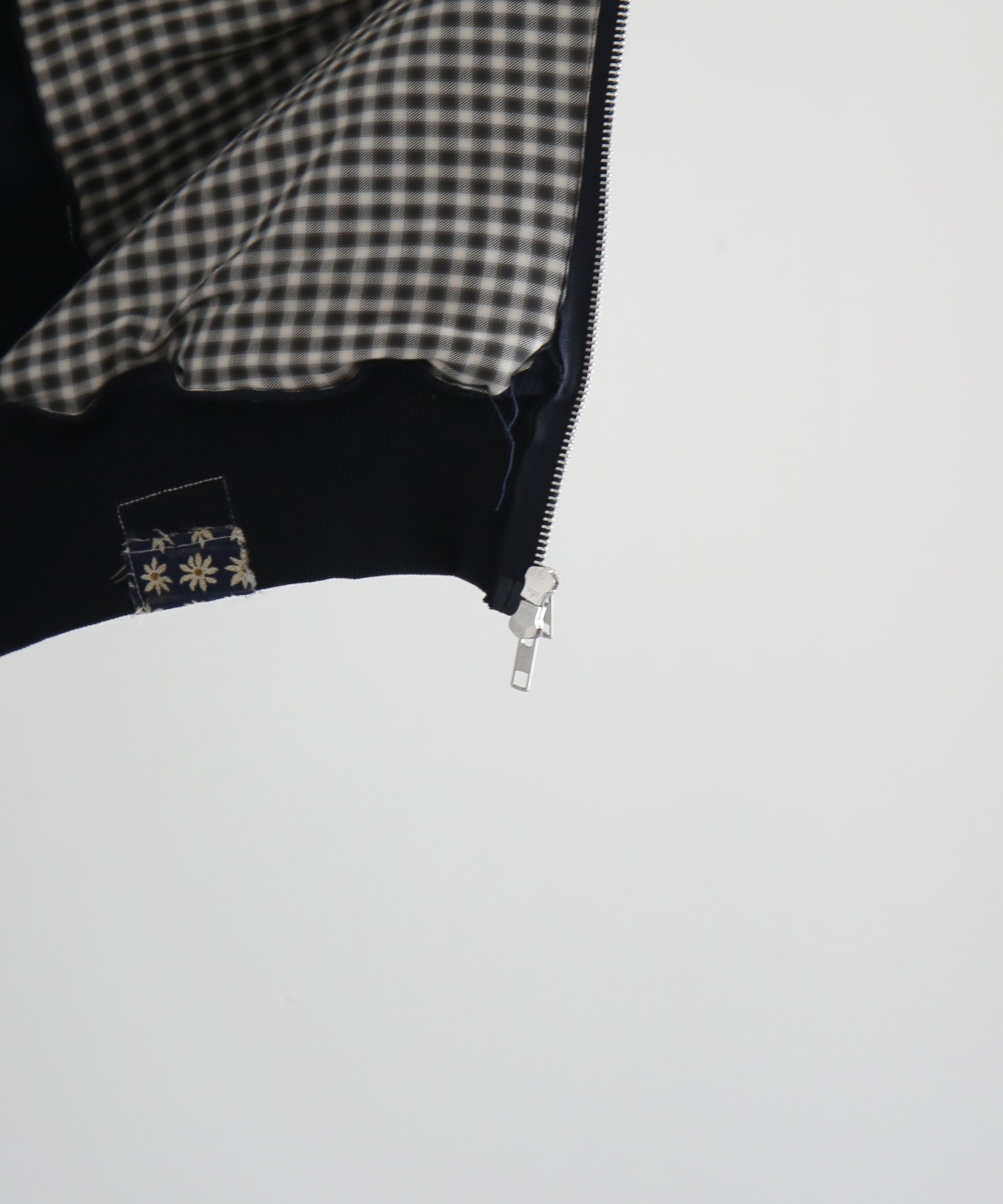 HANNAH CREAK Studded hoodie double zip "DARK BLUE"