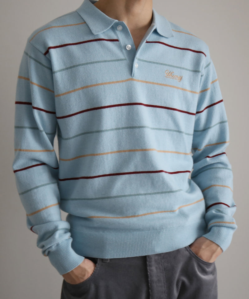 Whimsy Grandpa knit polo "BROWN"