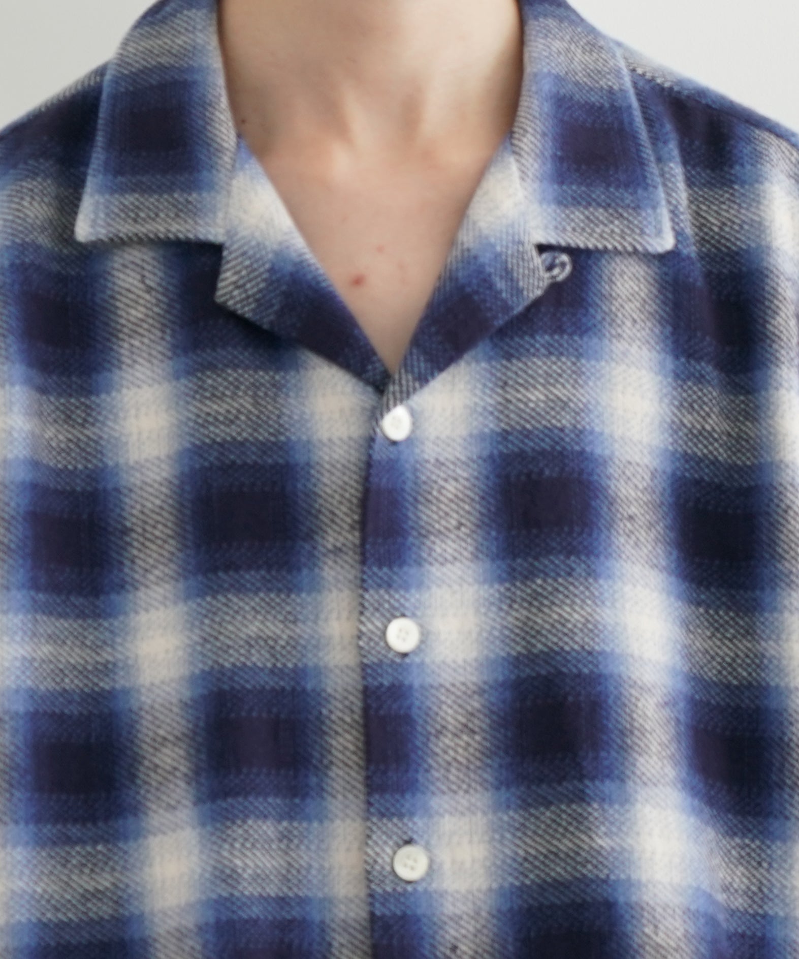 COTTON PAN Venis ネルシャツ "BLUE"