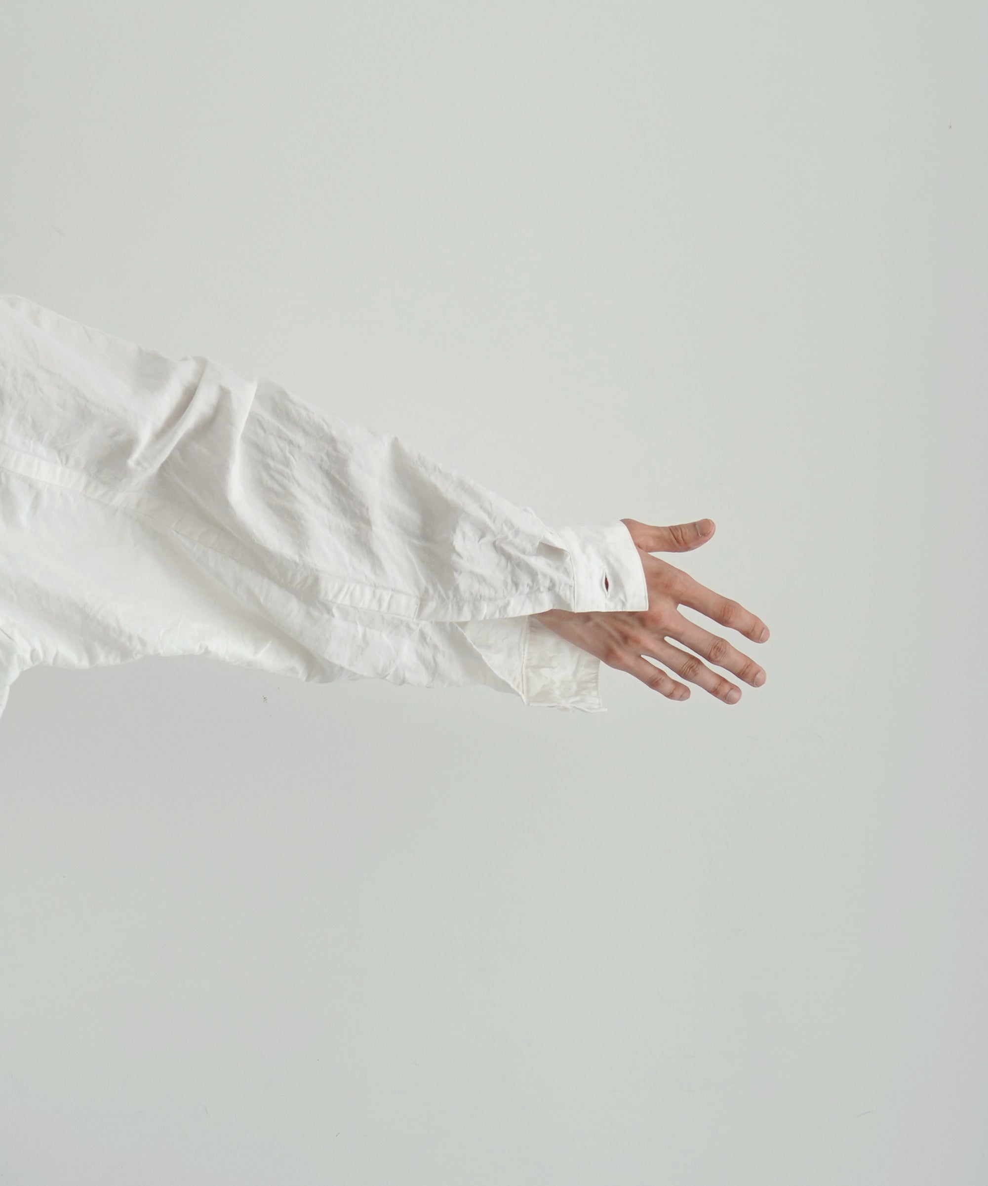 ensou. Big raglan-sleeve shirt "WHITE"