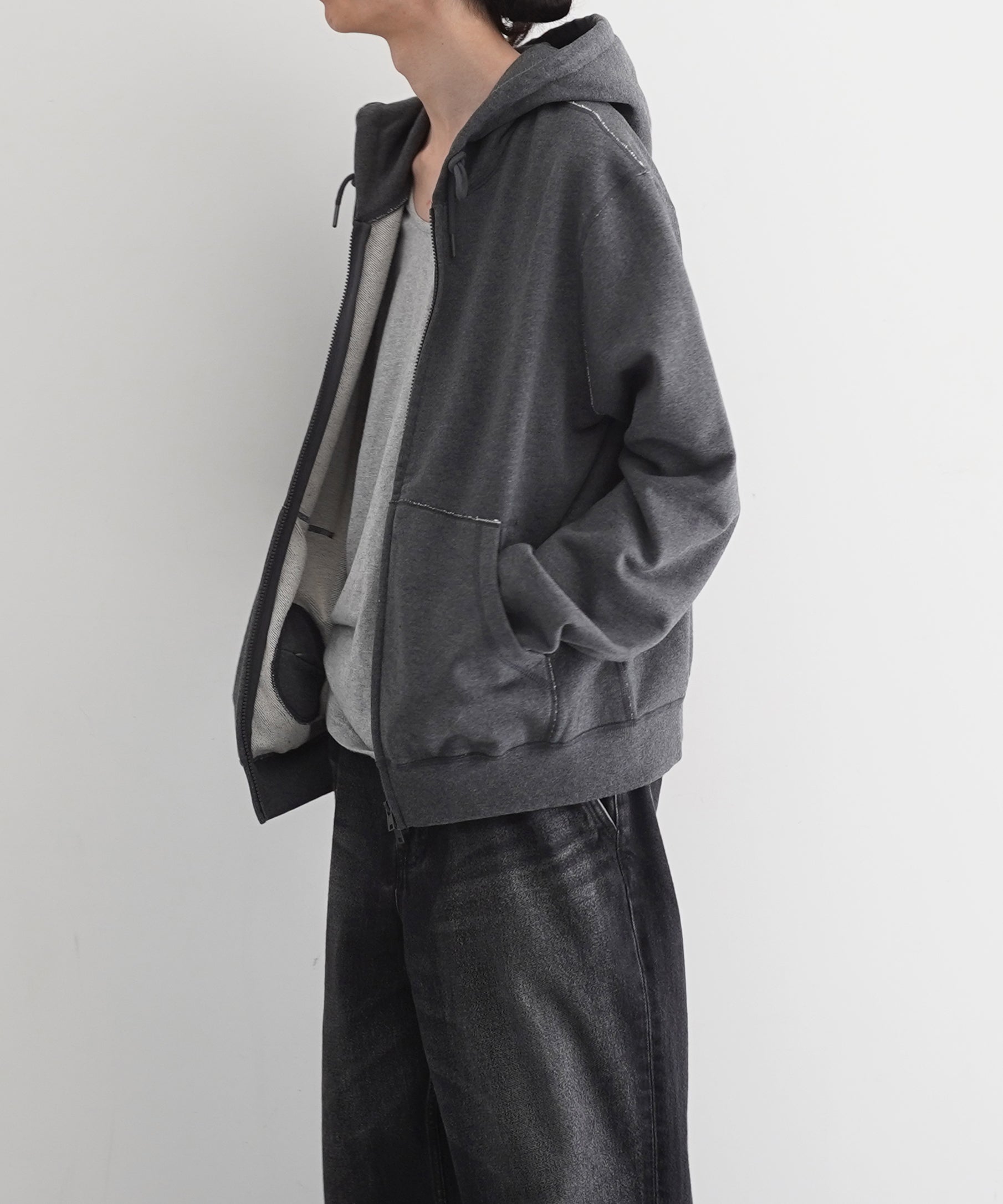 【即日発送】KAIKO DOUBLE ZIP PARKA ダークグレー KAIKO【カイコー】double zip parka 