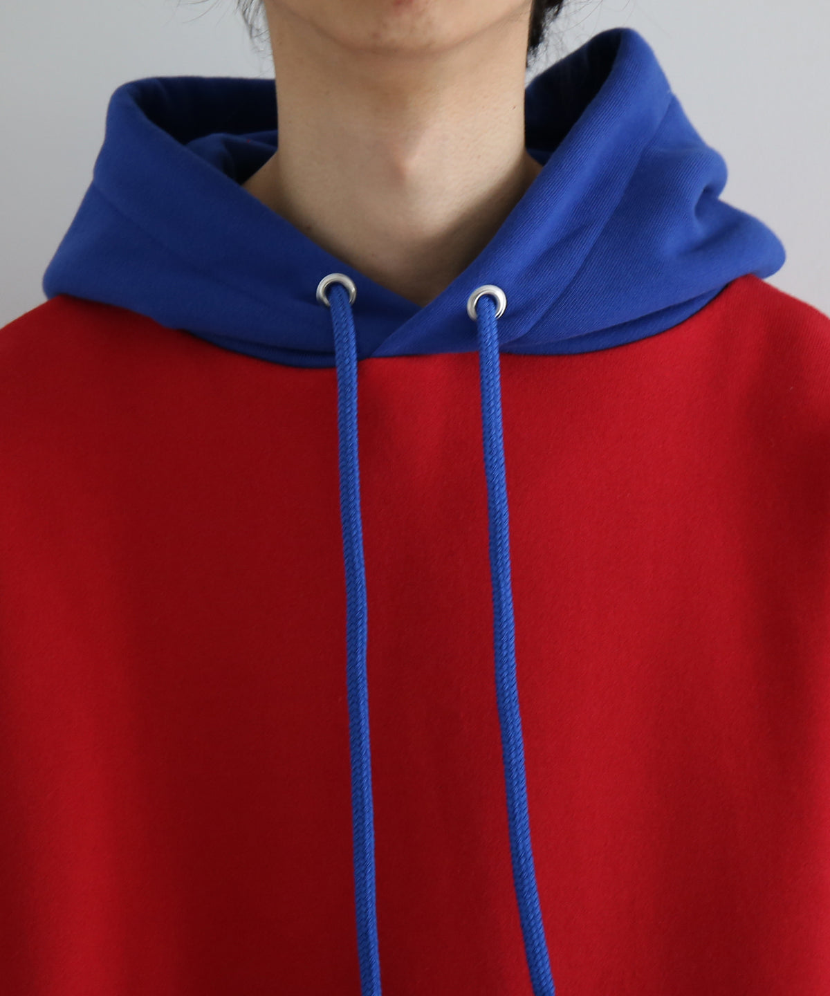 KOOKY ZOO 2Tone hoodie "RED×BLUE"