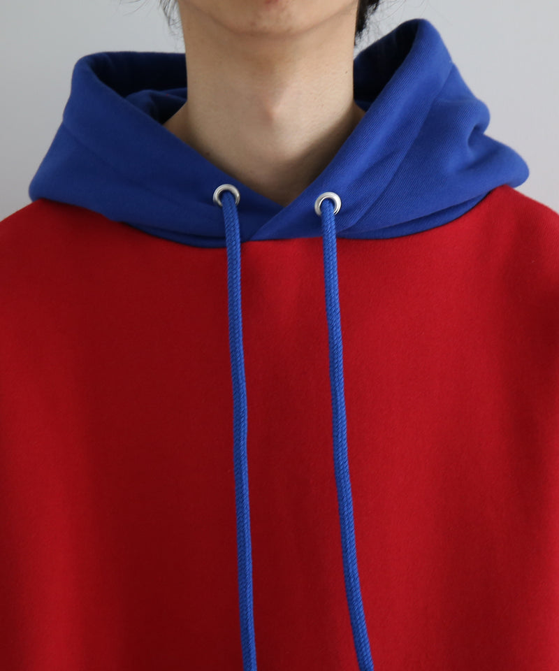 KOOKY ZOO 2Tone hoodie "RED×BLUE"