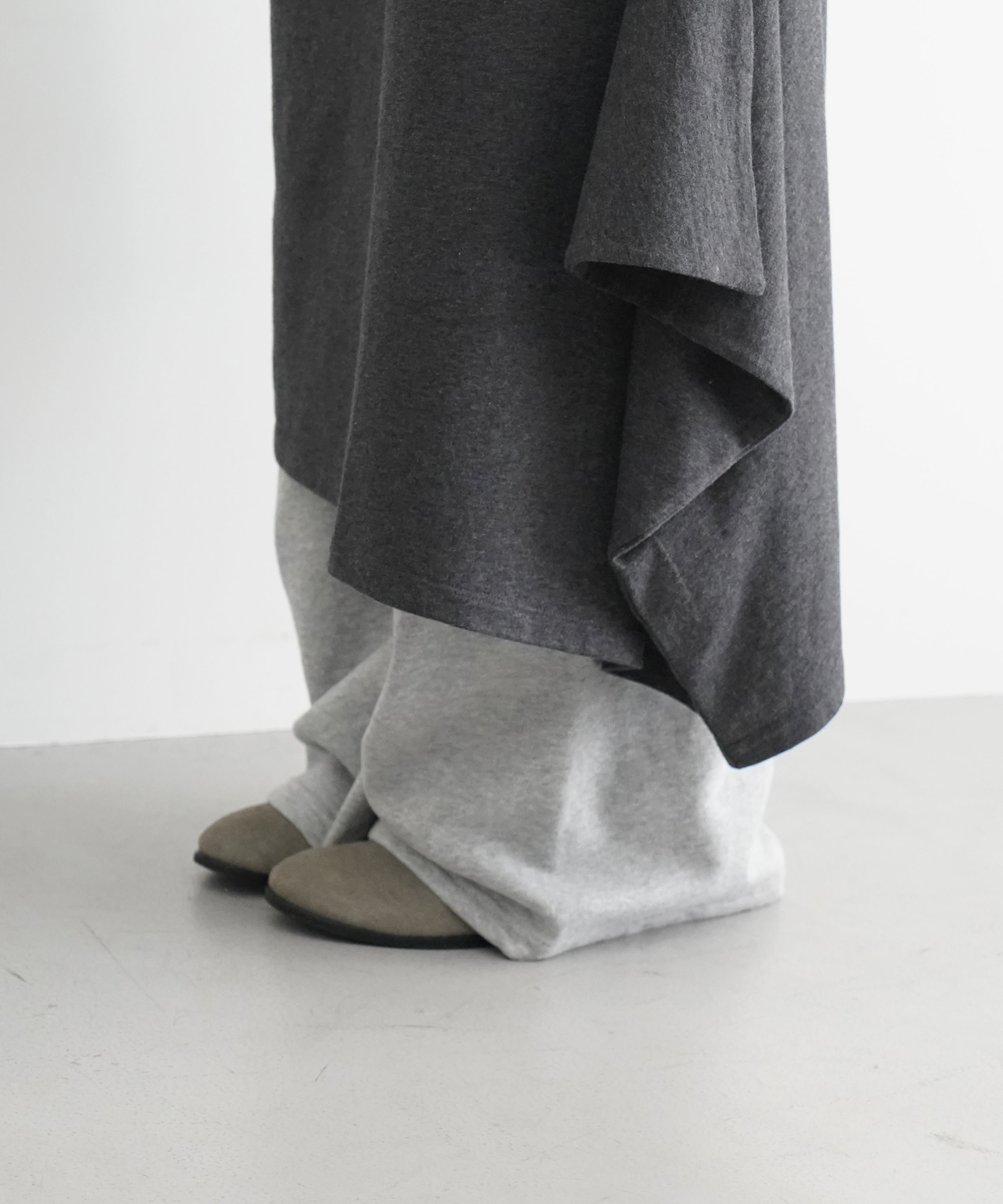 OUR LEGACY SASH SKIRT "DARK GREY MELANGE JERSEY"