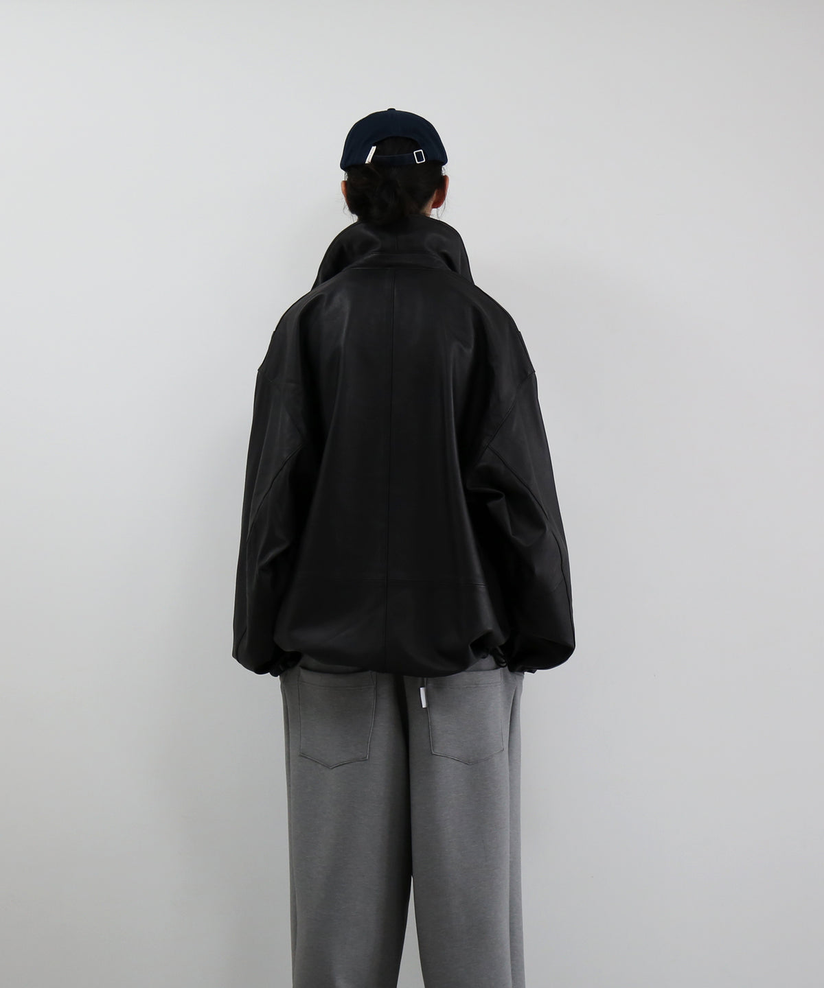 VOAAOV Leather blouson "BLACK"