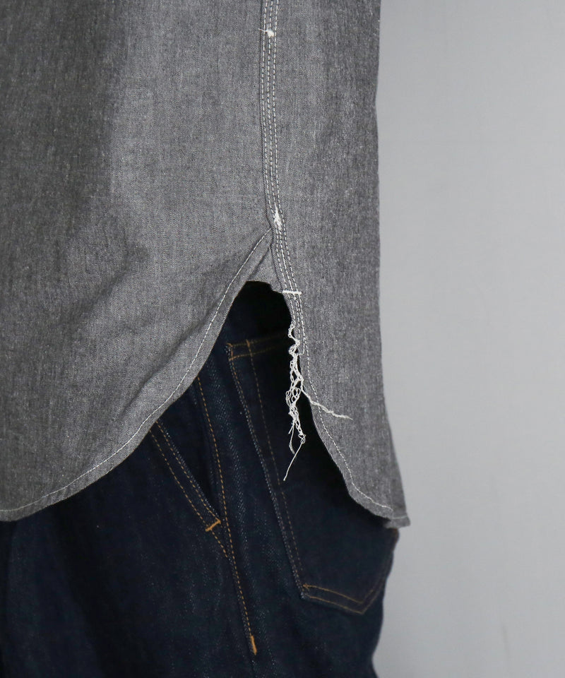 Engineered Garments Work shirt - cotton chambray "GRAY"