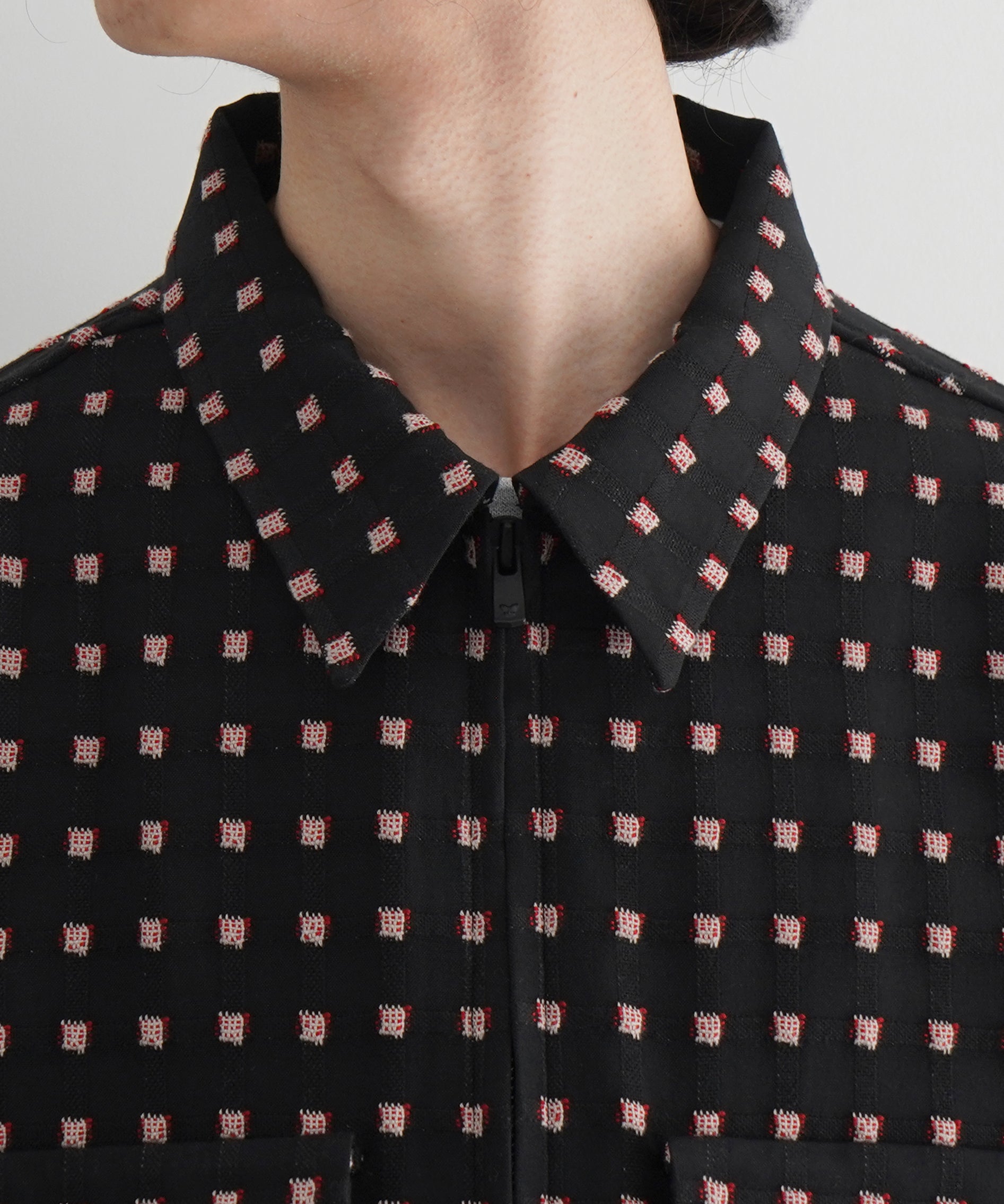 NEEDLES Sports jacket -dobby square "B-BLACK / MEDIUM B"