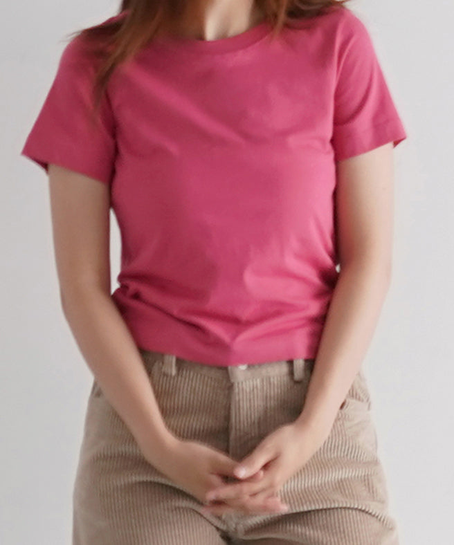FAX COPY EXPRESS Vintage label fitted tee "PINK"