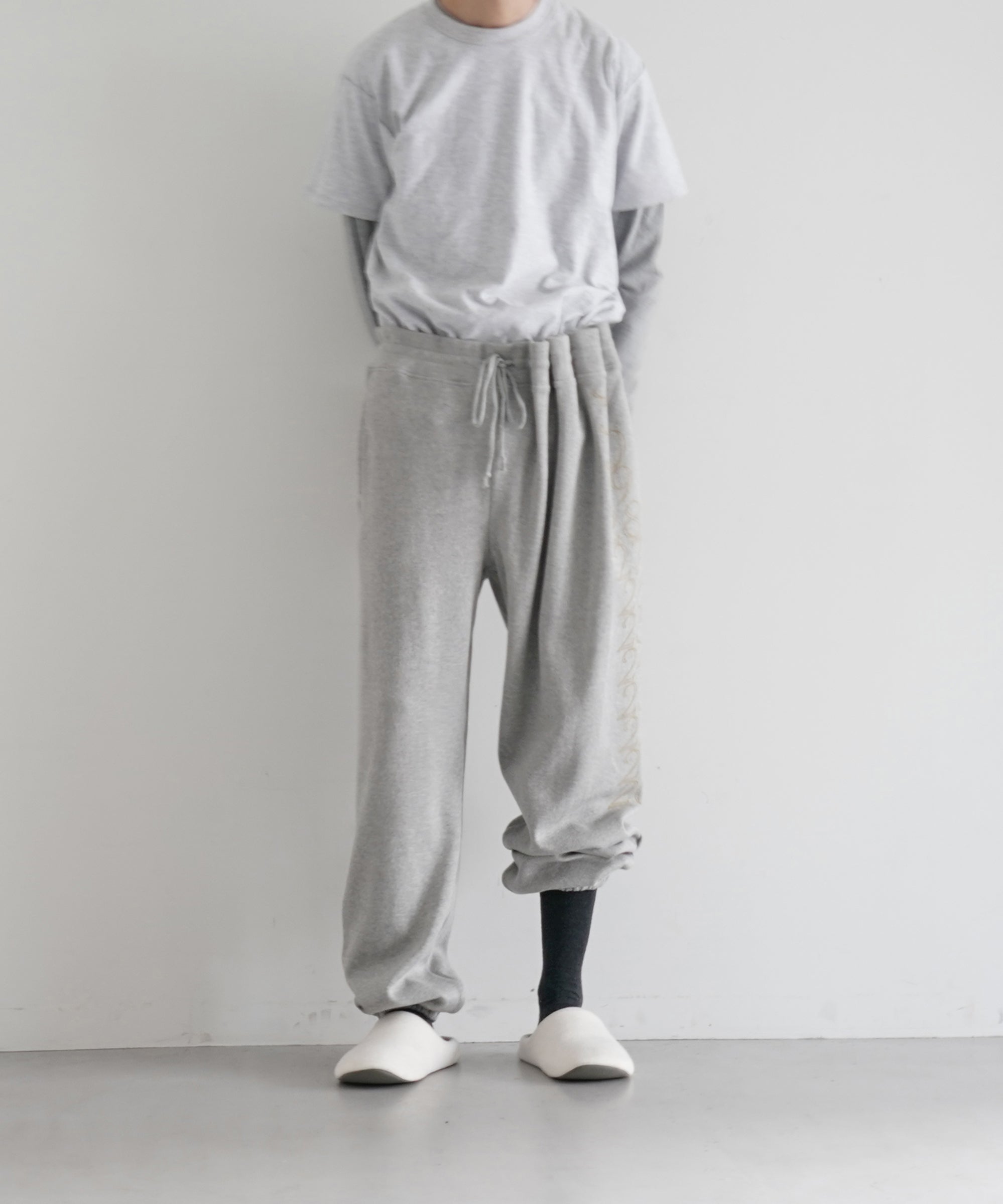 ULIKASANCTUS Curtain jersey pants "GREY" M L