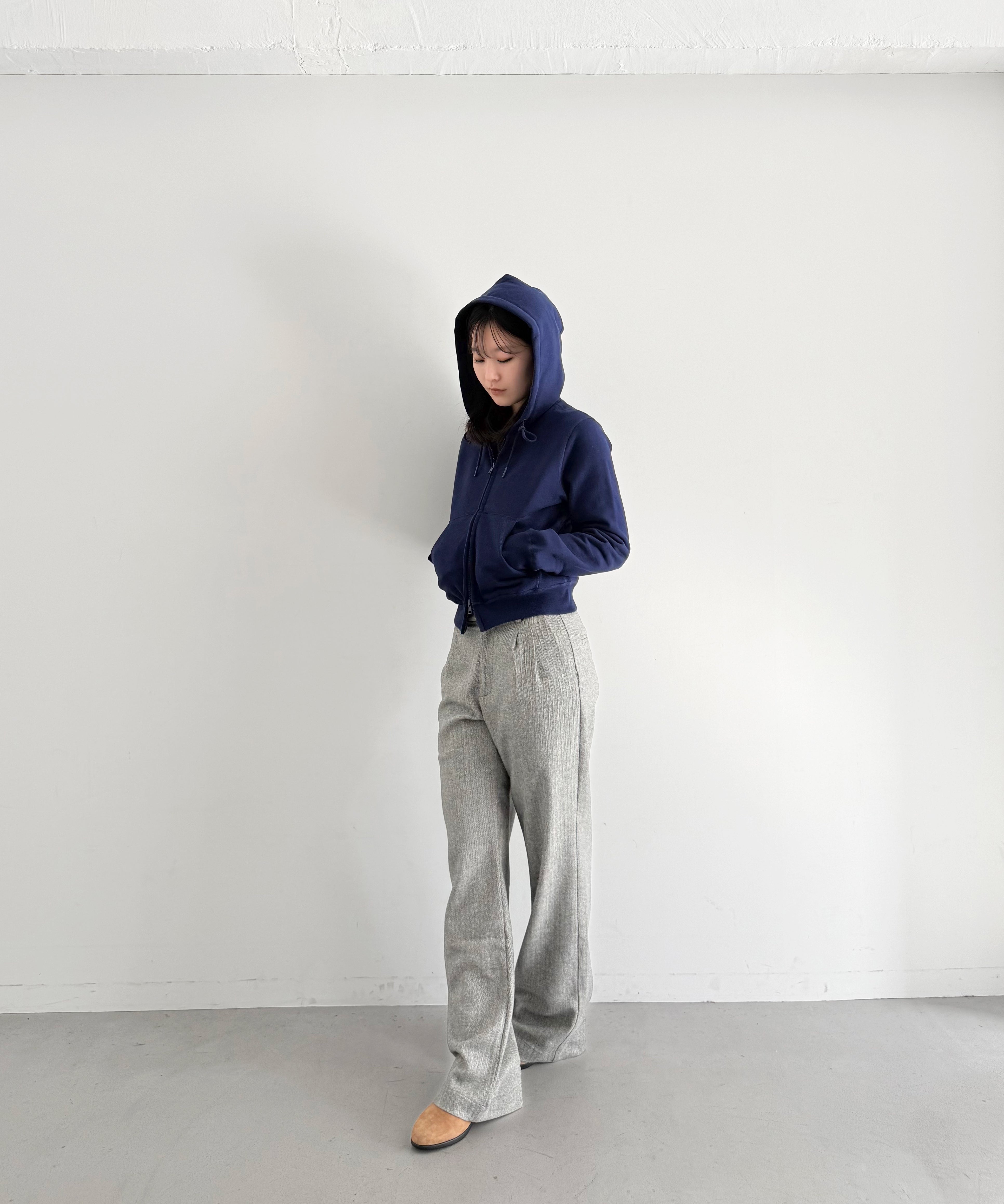 KAIKO ネイビー ダブルジップパーカー KAIKO【カイコー】double zip parka 