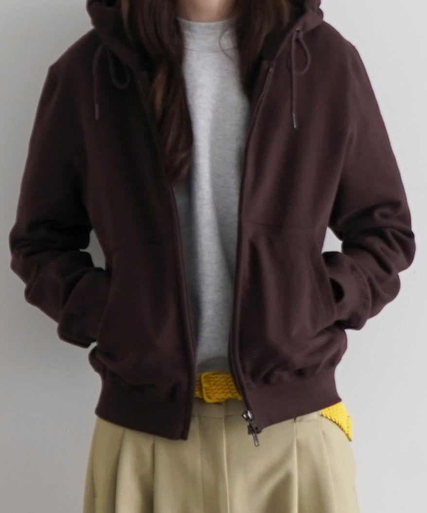 KAIKO Double zip parka "BROWN"