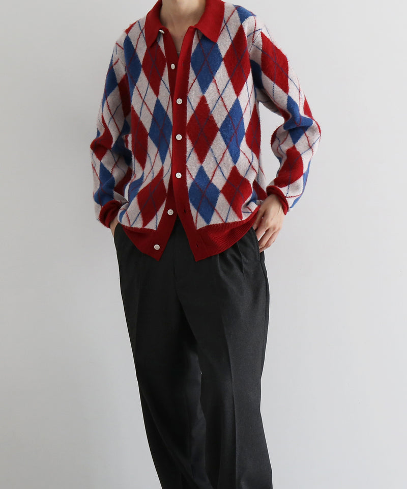 【Pre order】KAIKO Domestic knit polo cardigan "TRICO"