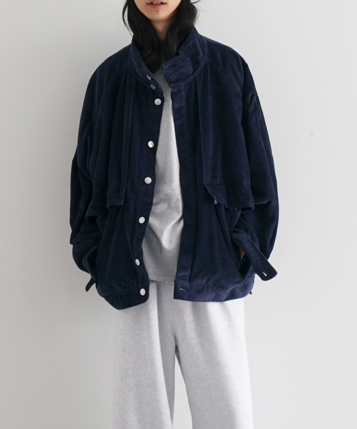 PHINGERIN Trad cord  jacket "B:NAVY"