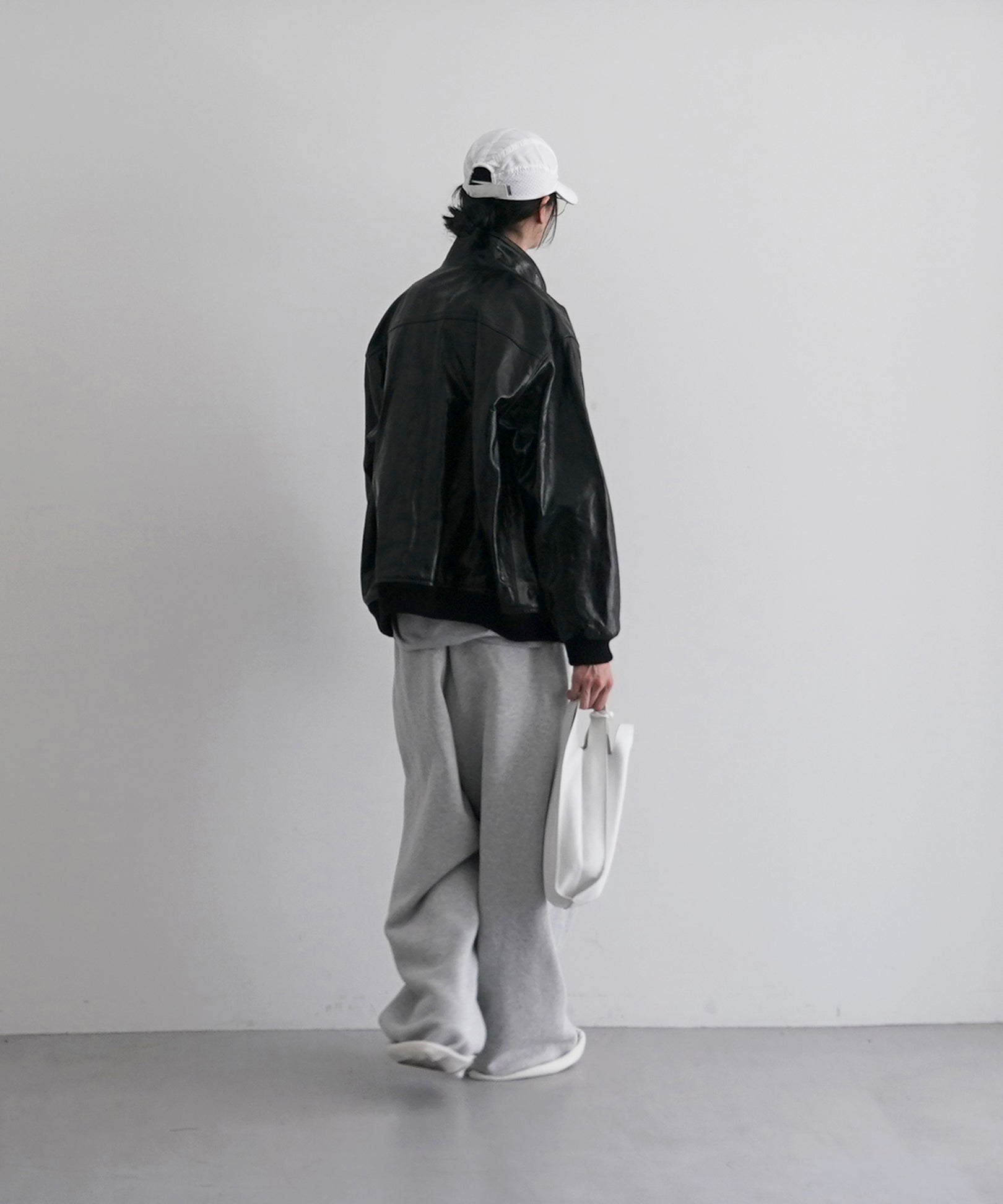 AURALEE Lamb leather zip blouson "BLACK"