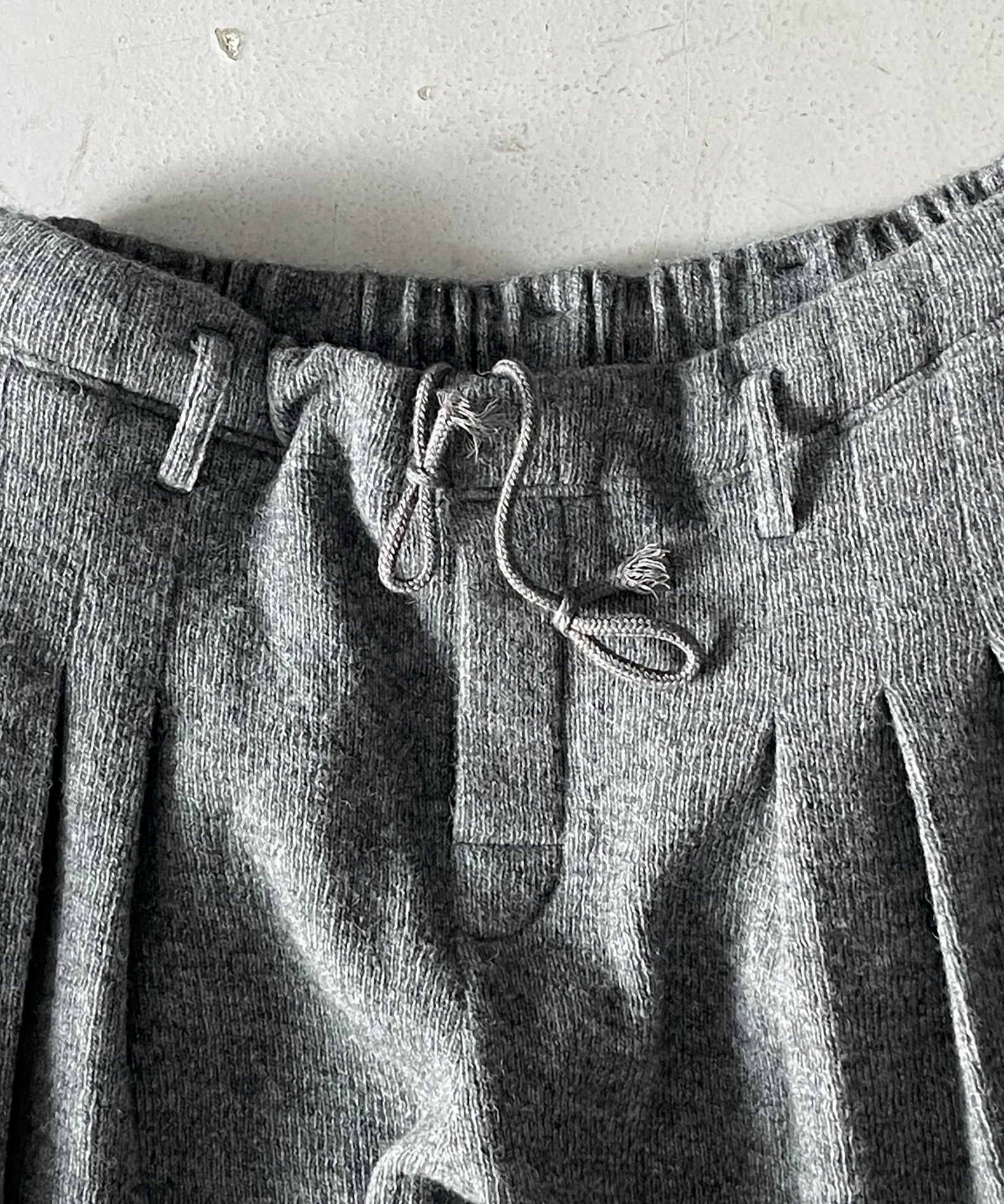 SOSHIOTSUKI Wool double face baggy pants "GREY"