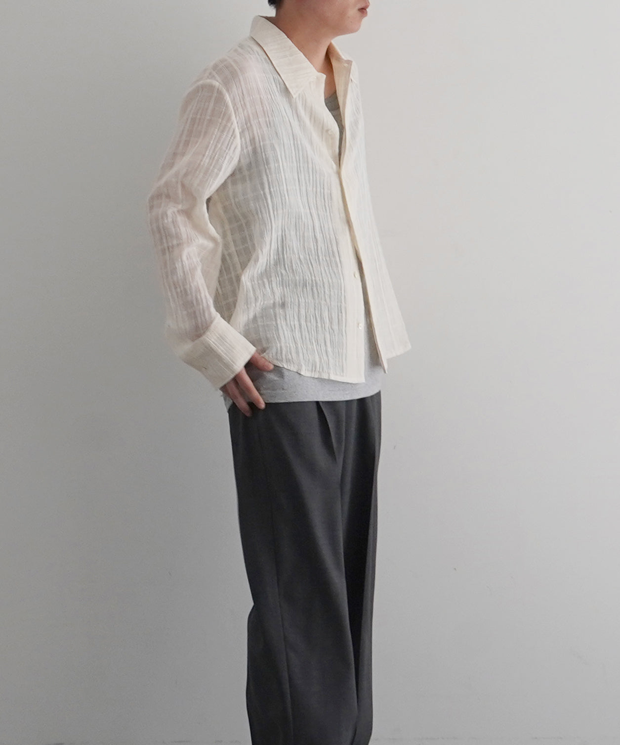 sefr Ignacio shirt "CLOUD WHITE CHECK"