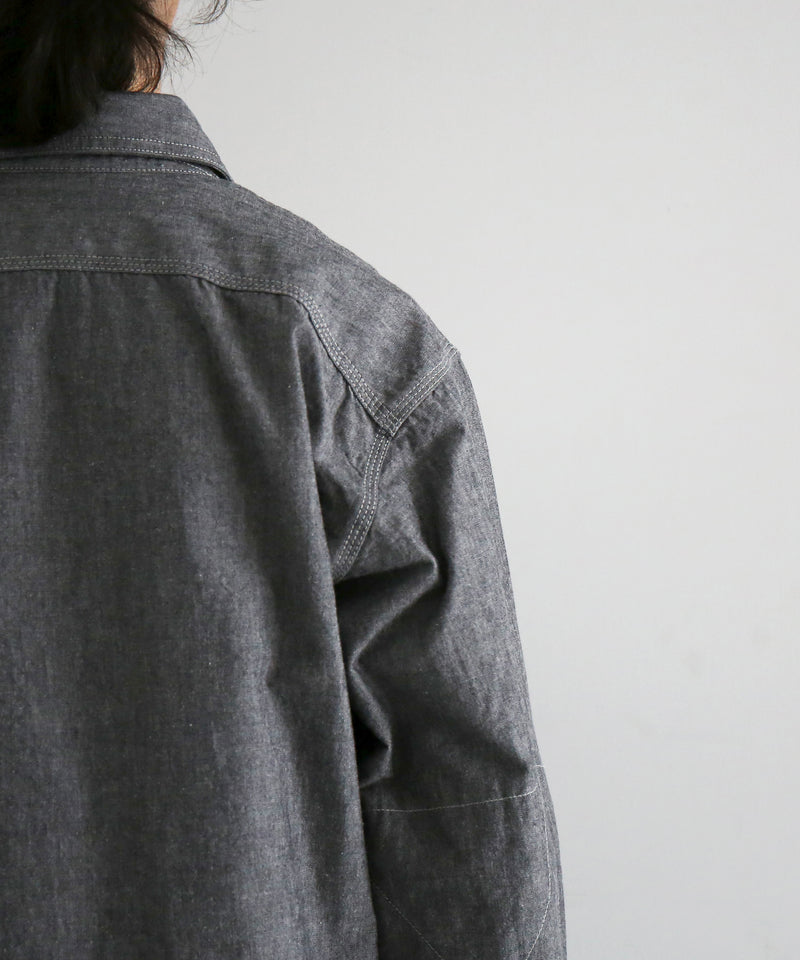 Engineered Garments Work shirt - cotton chambray "GRAY"