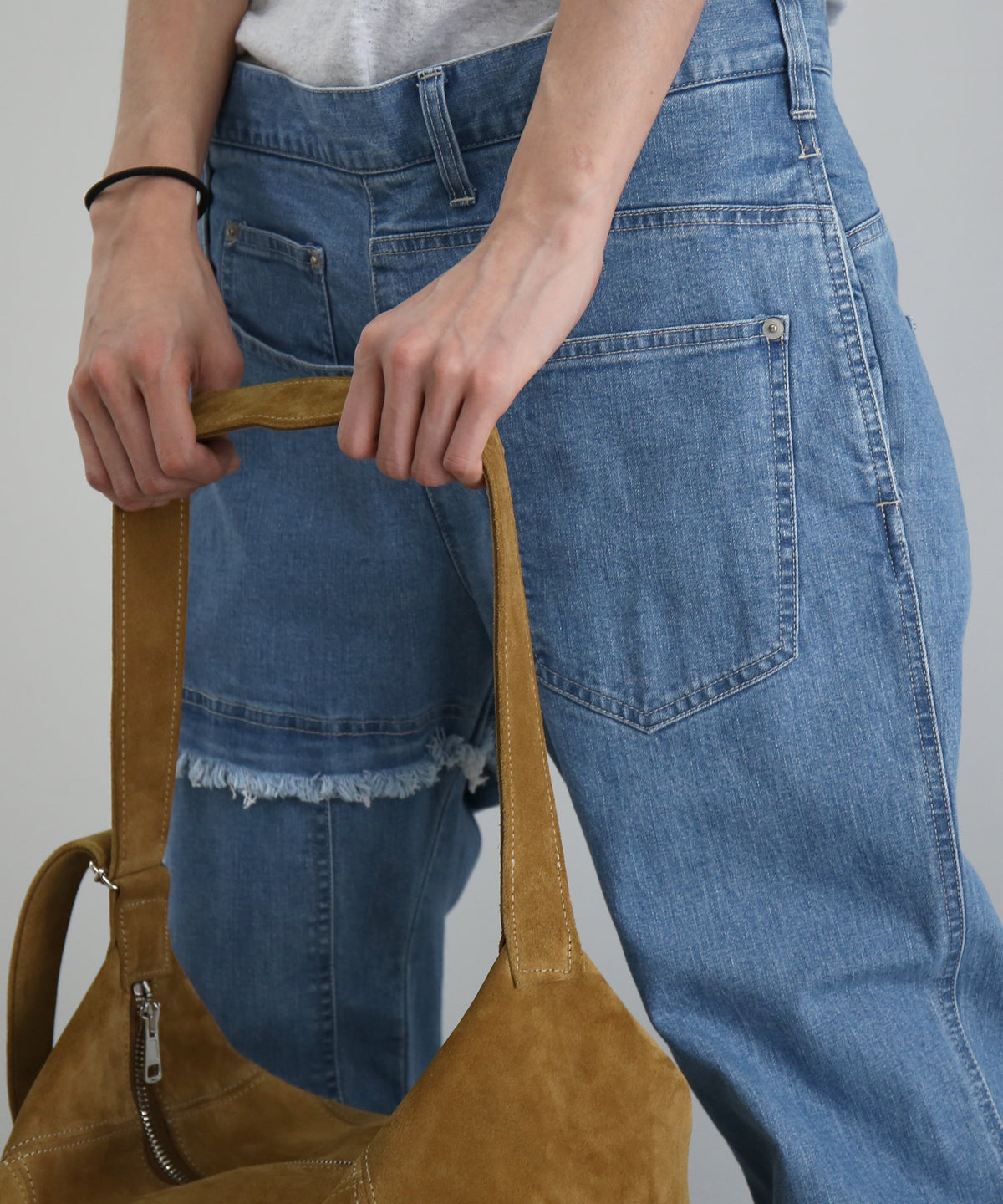 UNUSED Uh0636 leather bag "CAMEL"