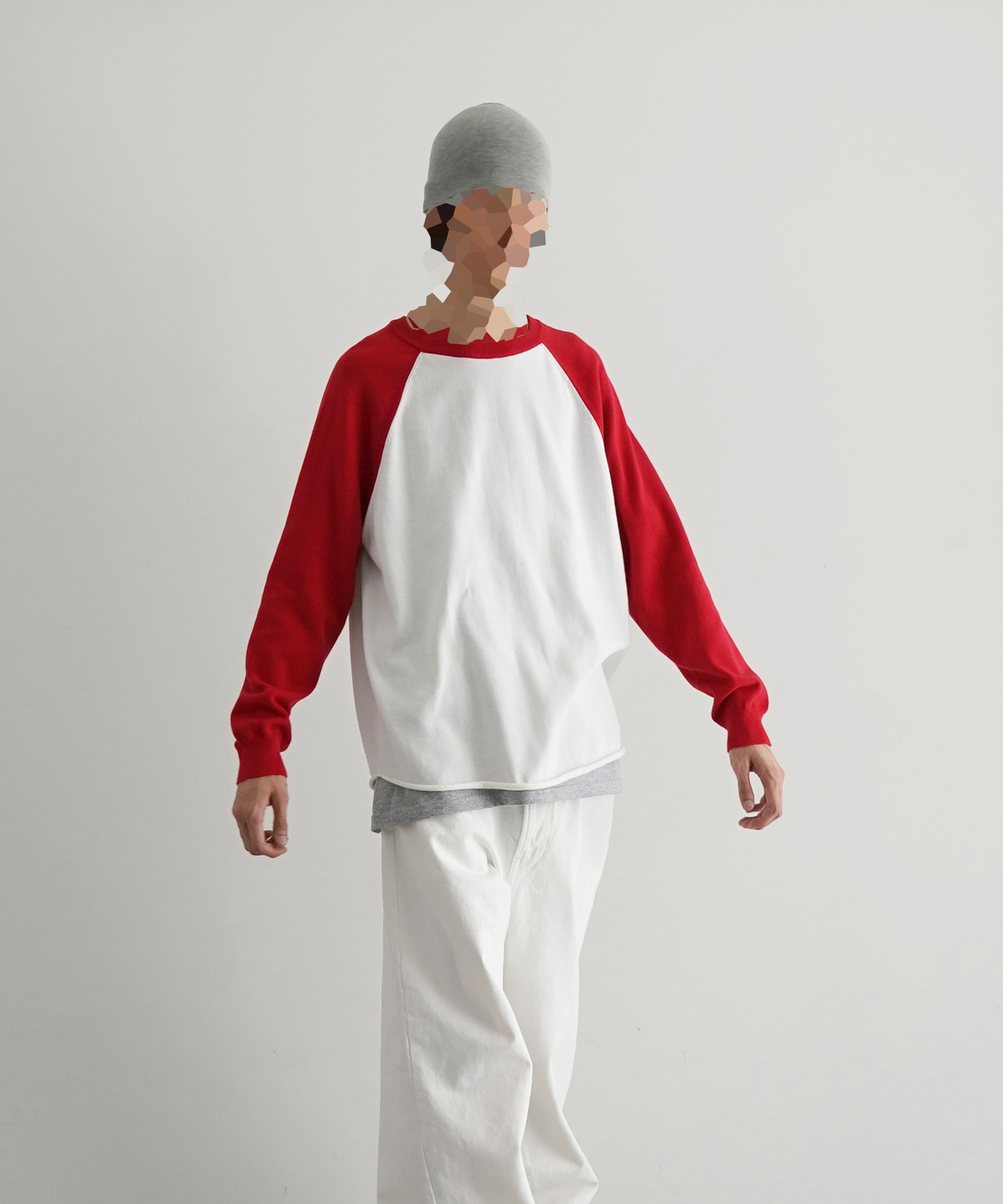 KAIKO Base ball knit "RED"