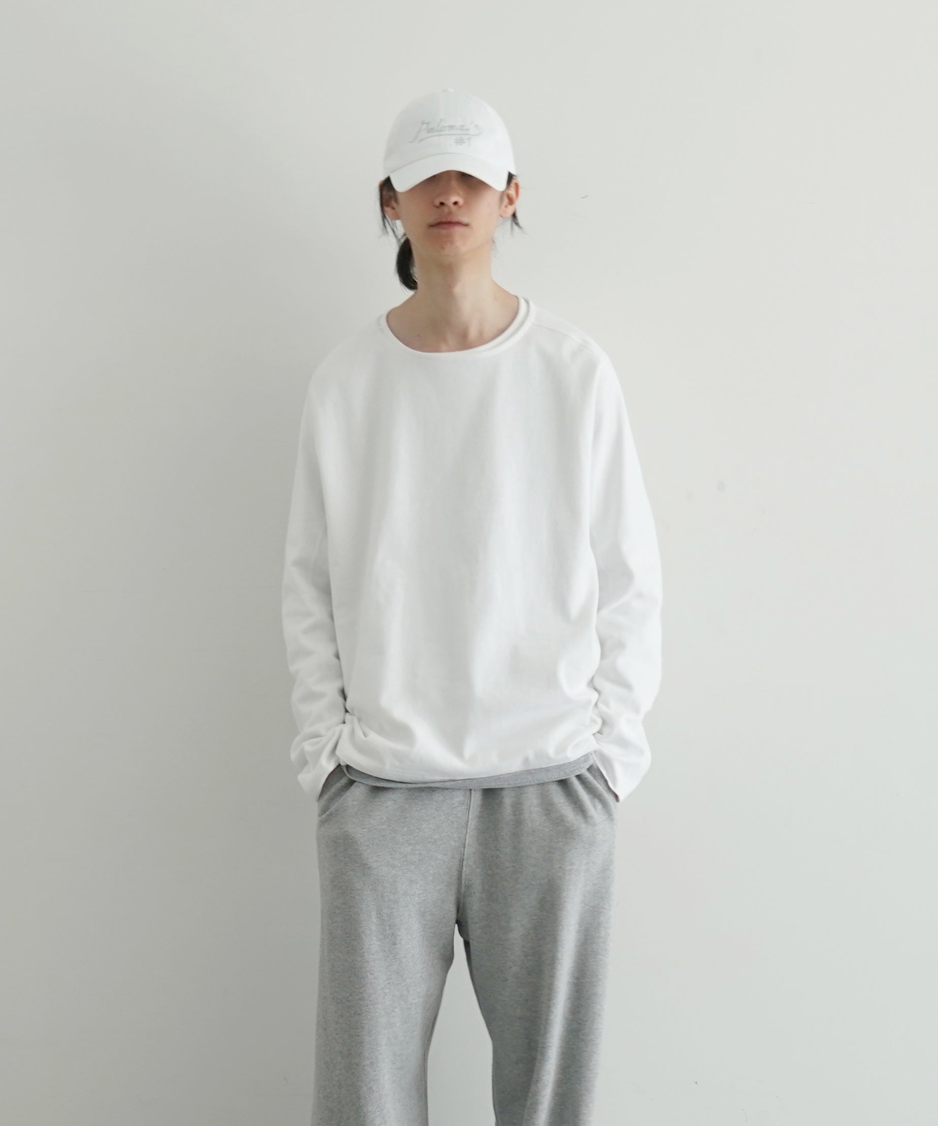 OPPOSE DUALITY Double long sleeve t-shirt "WHITE"