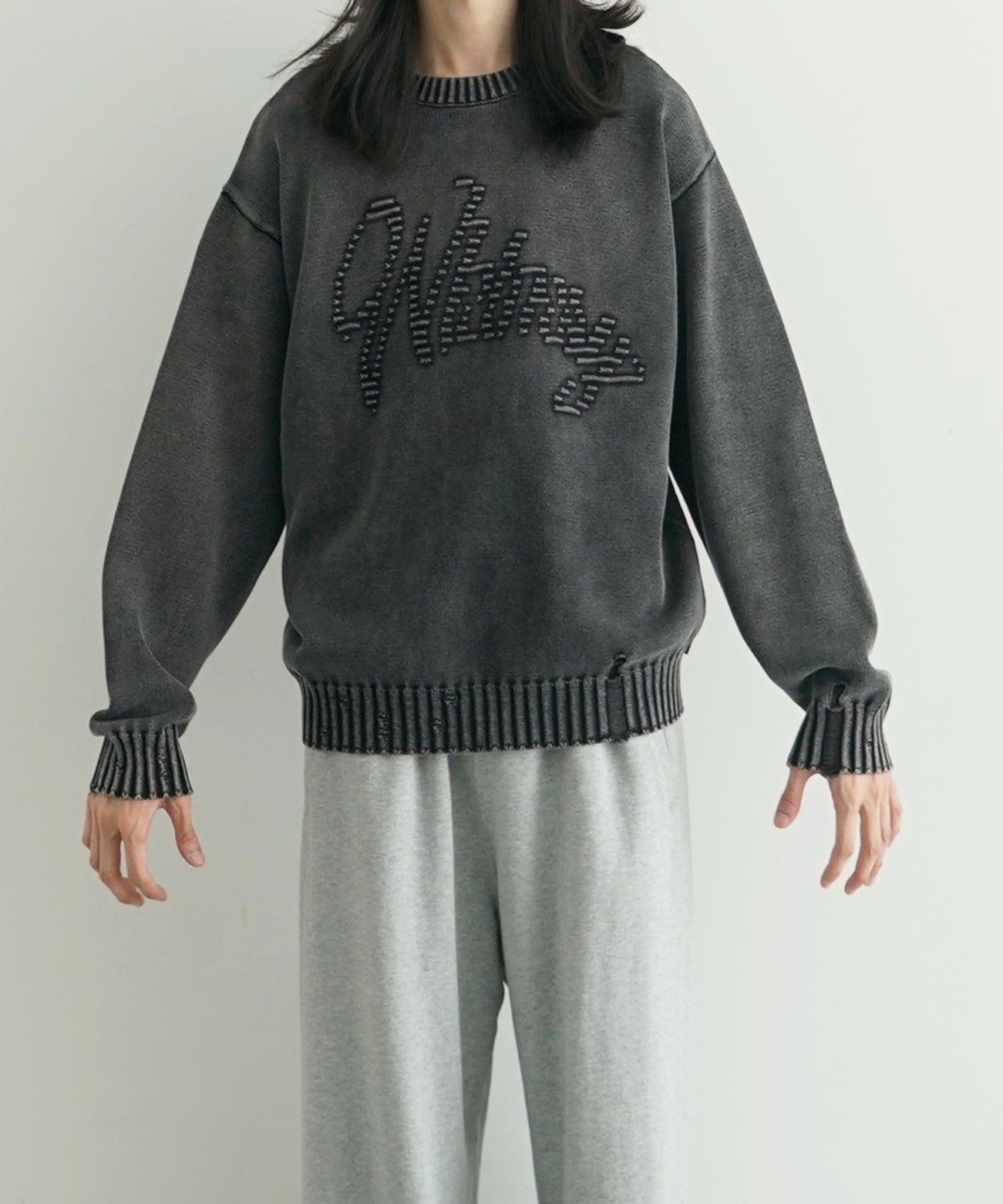 Whimsy Faded emjay sweater "BLACK"