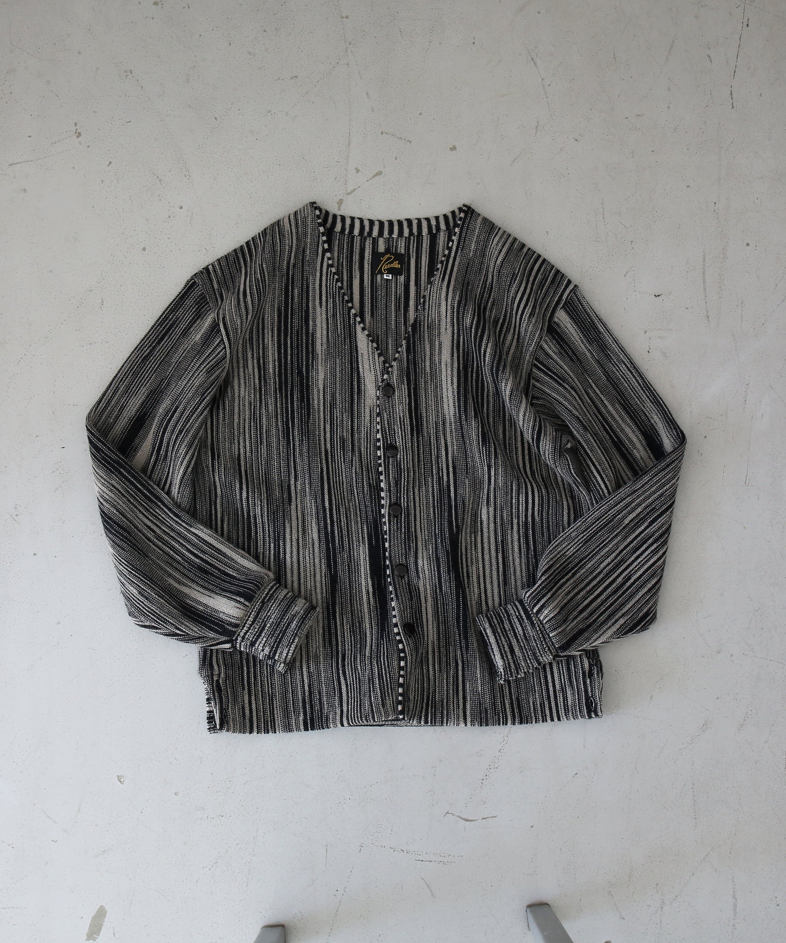 NEEDLES Knit cardigan -crepe weave- "BLACK"