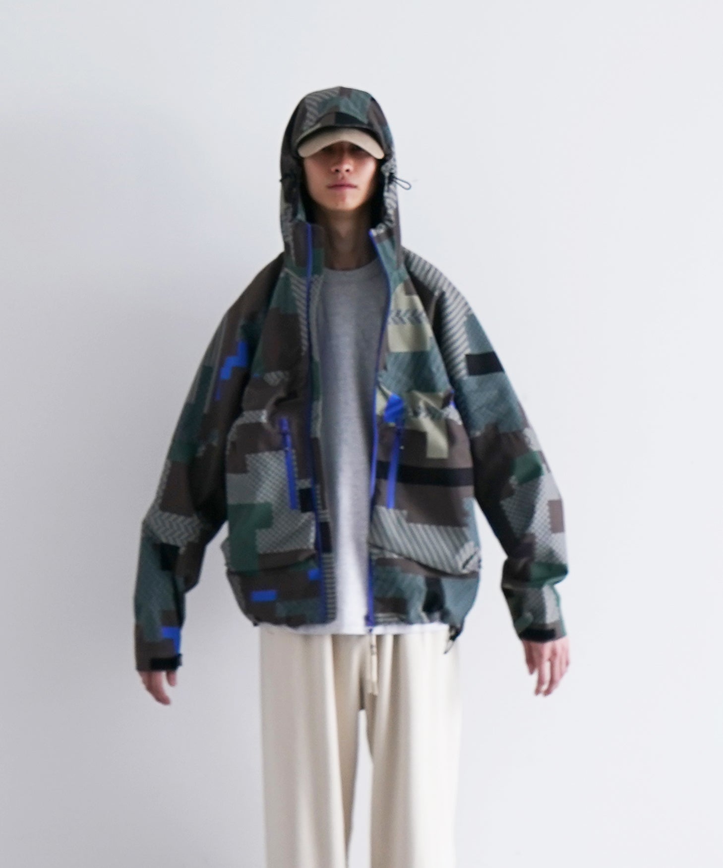 FAF(FAKE AS FLOWERS) Weather shell jacket "CAMO"