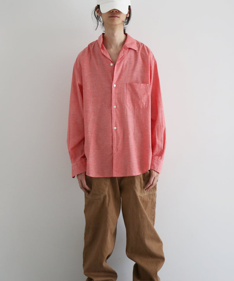 URU Italian collar l/s shirts a "WHITE"