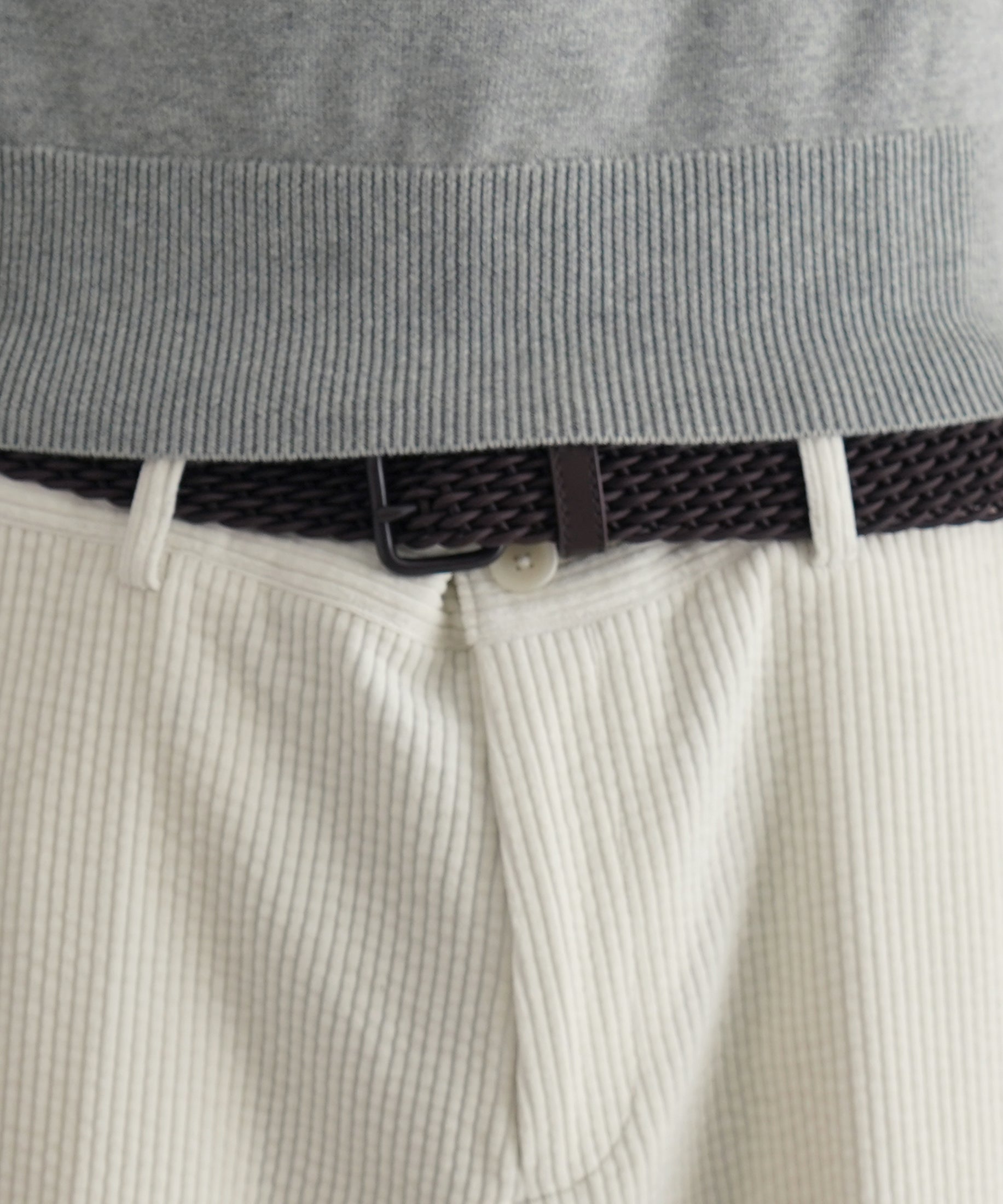 NEONSIGN Finx corduroy wide pants "CEMENT"