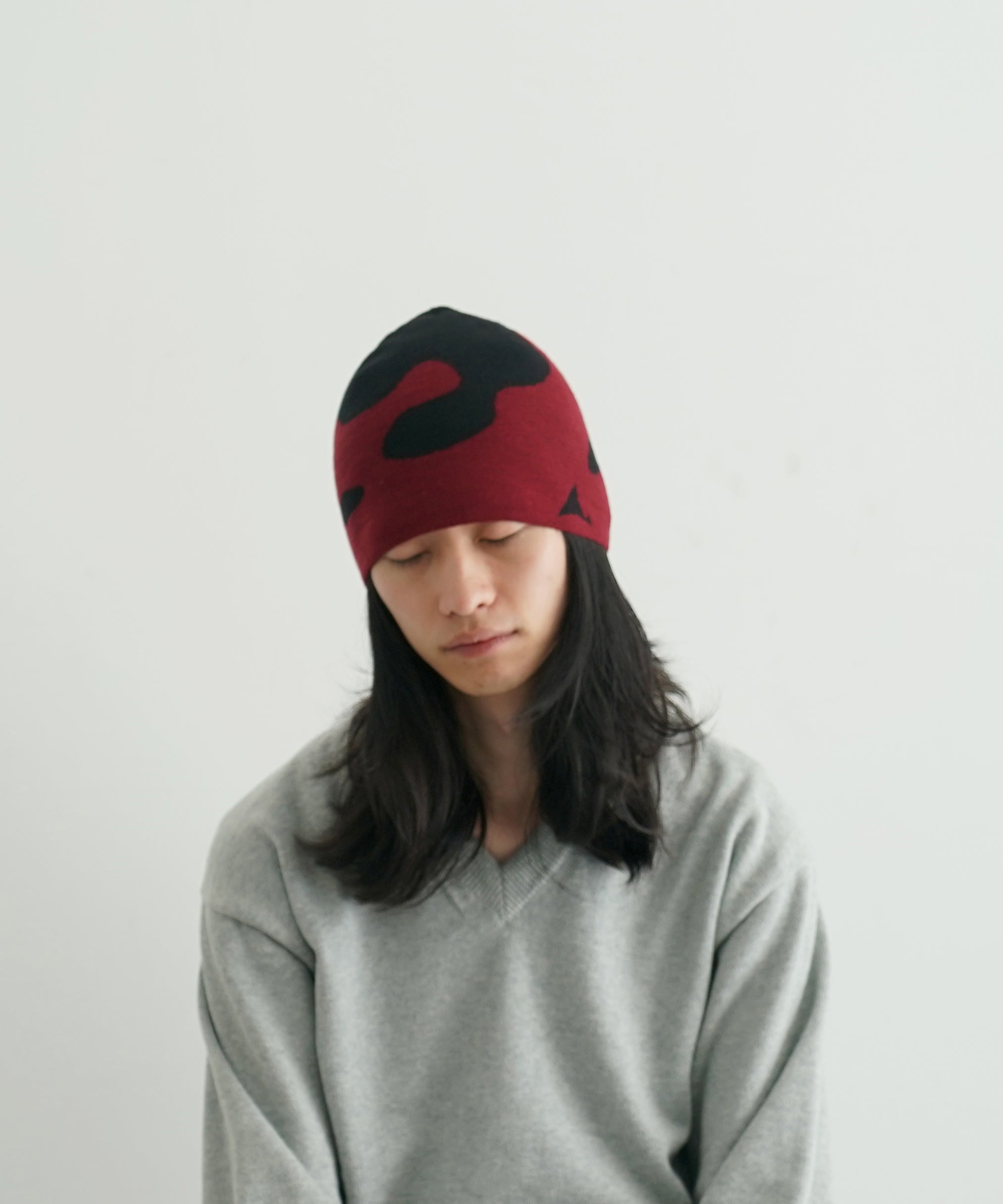 ROA Magma wool beanie "DARK RED"