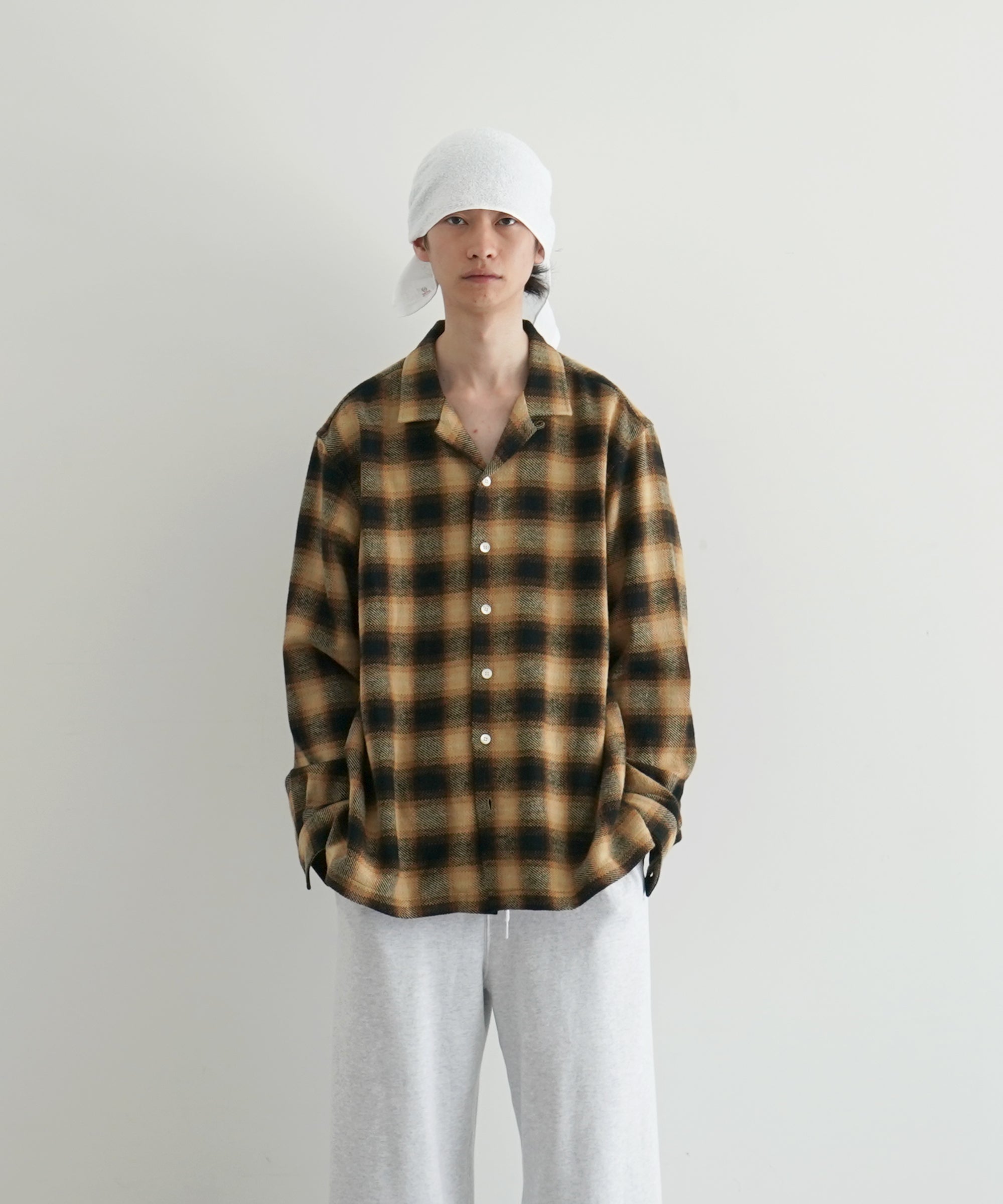 COTTON PAN Venis ネルシャツ "BLUE"